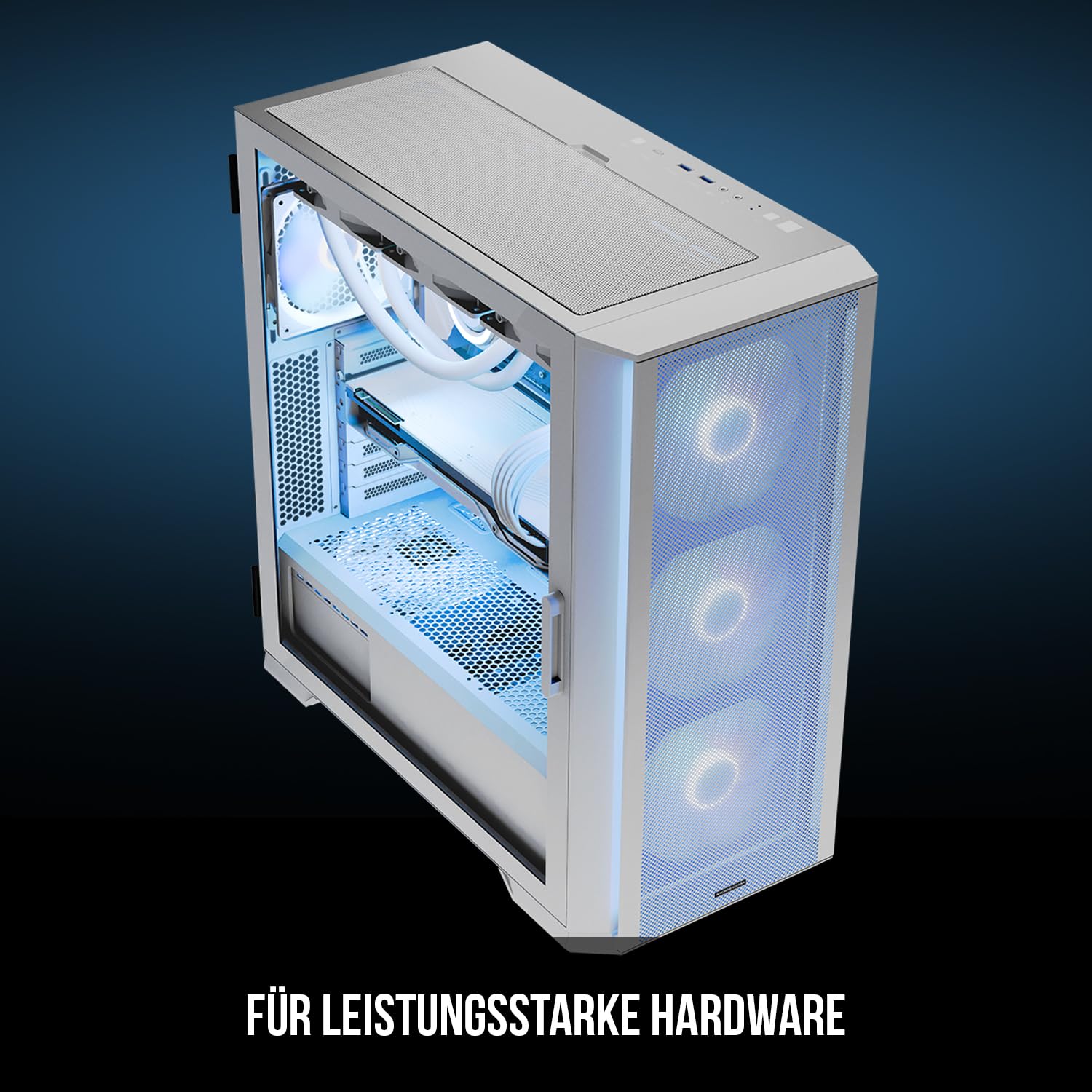 Modecom Horizon ARGB Flow E-ATX Gehäuse Weiß Midi