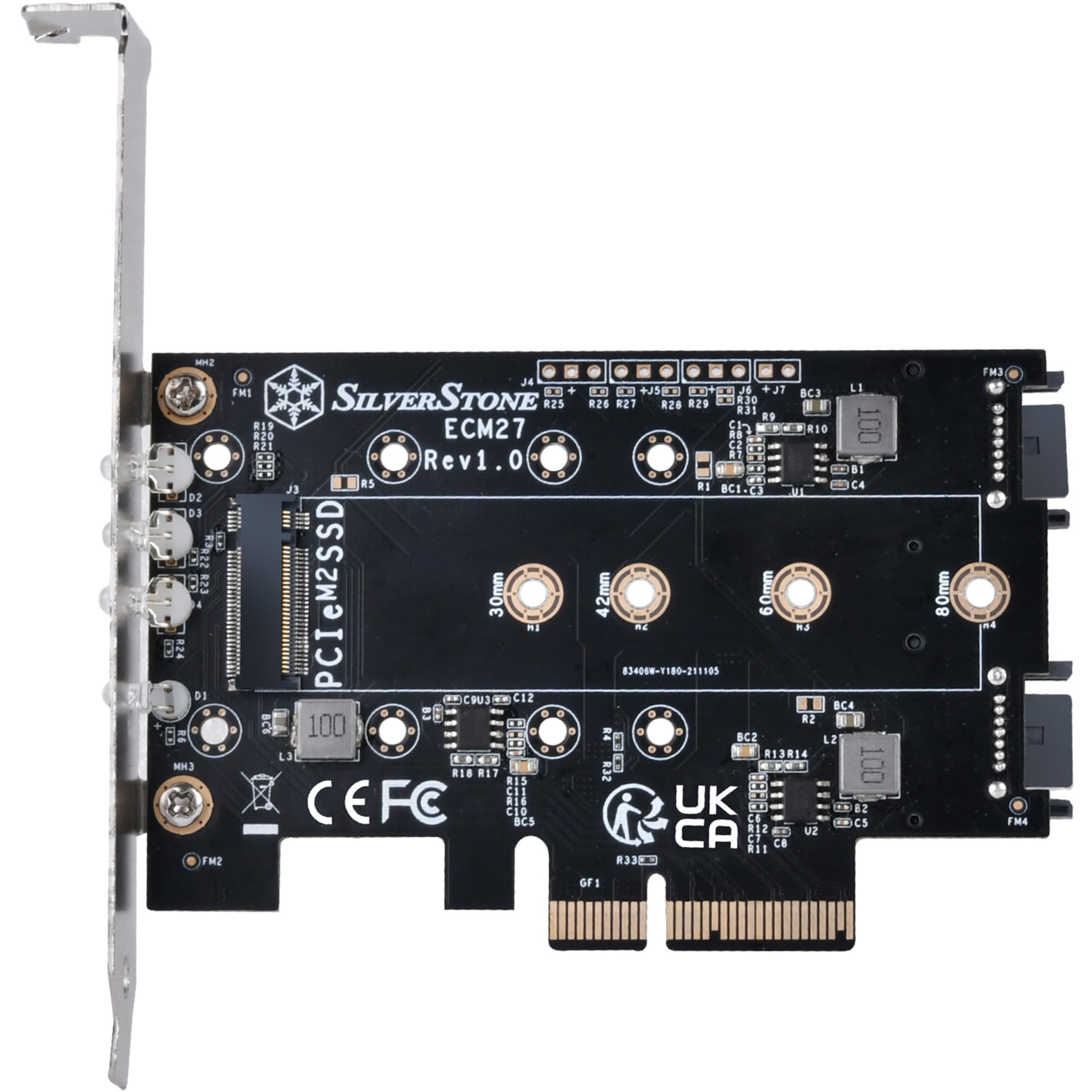 SilverStone Case Storage ECM27 M.2 Adapterkarte PCIe Gen4