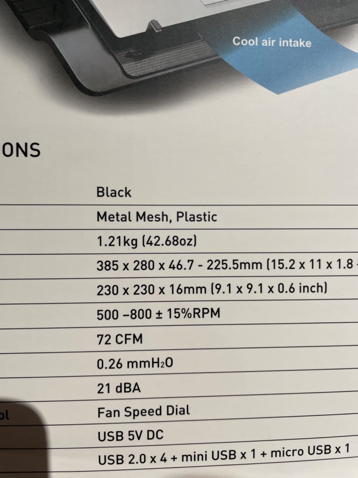 Cooler Master ErgoStand III Laptop-Kühler 17 Zoll 230mm