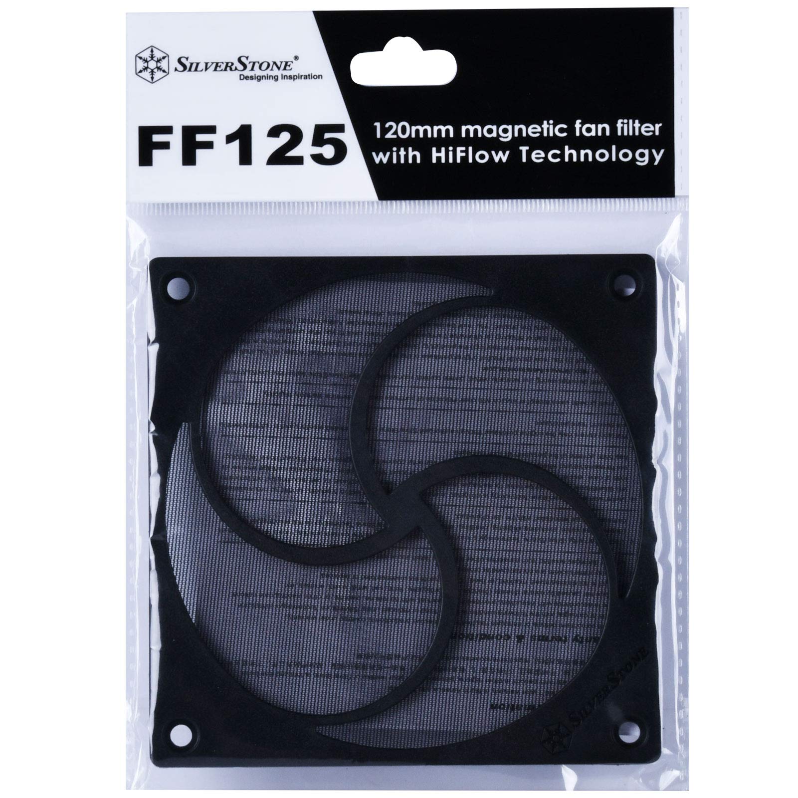 SilverStone FF125B 120mm Lüfterabdeckung Magnet Staubfilter
