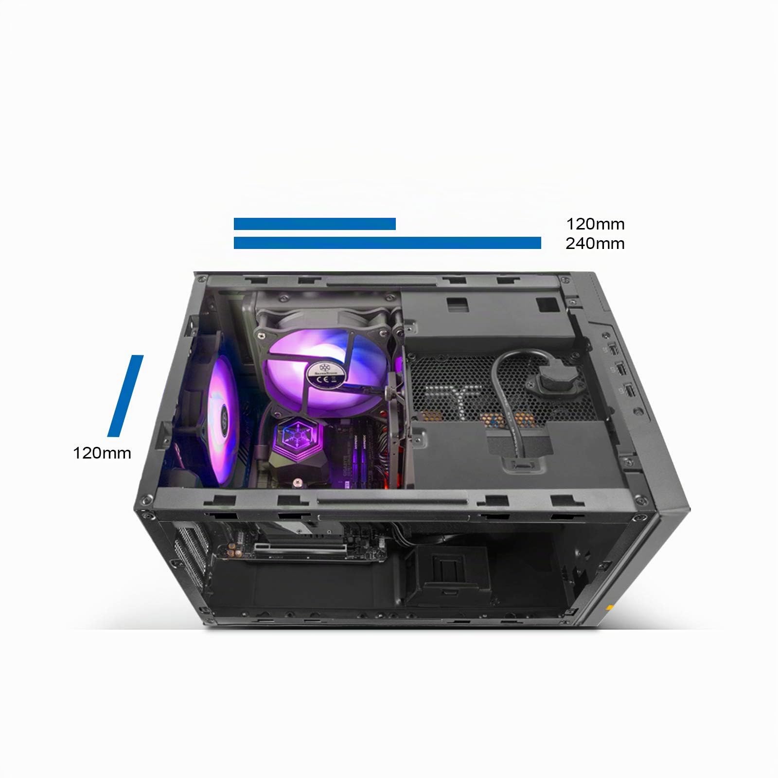 SilverStone SUGO 14 Mini-ITX Cube Gehäuse Schwarz ATX
