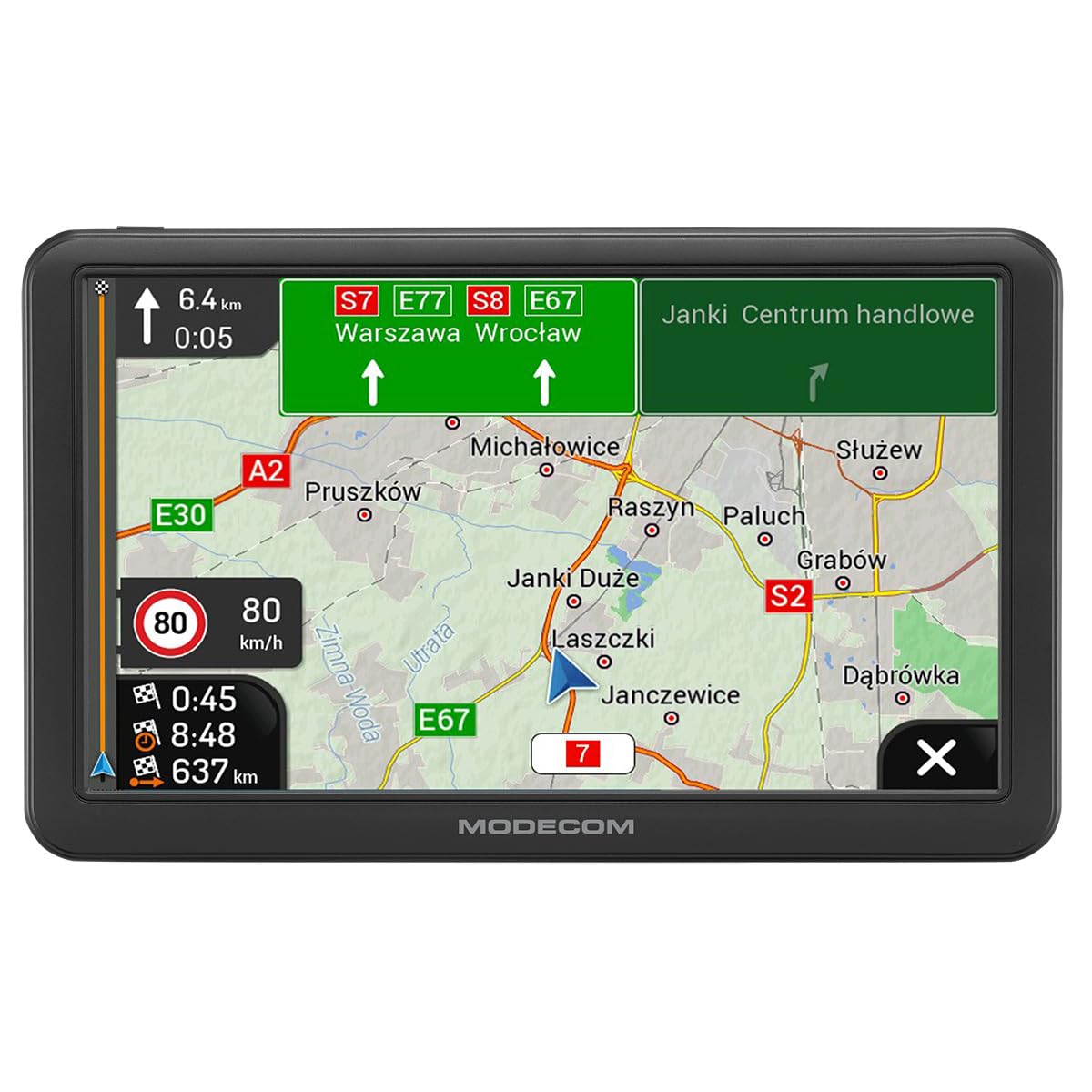 Modecom Freeway CX 7.4 Navigationsgerät 7 Zoll iGO Europa