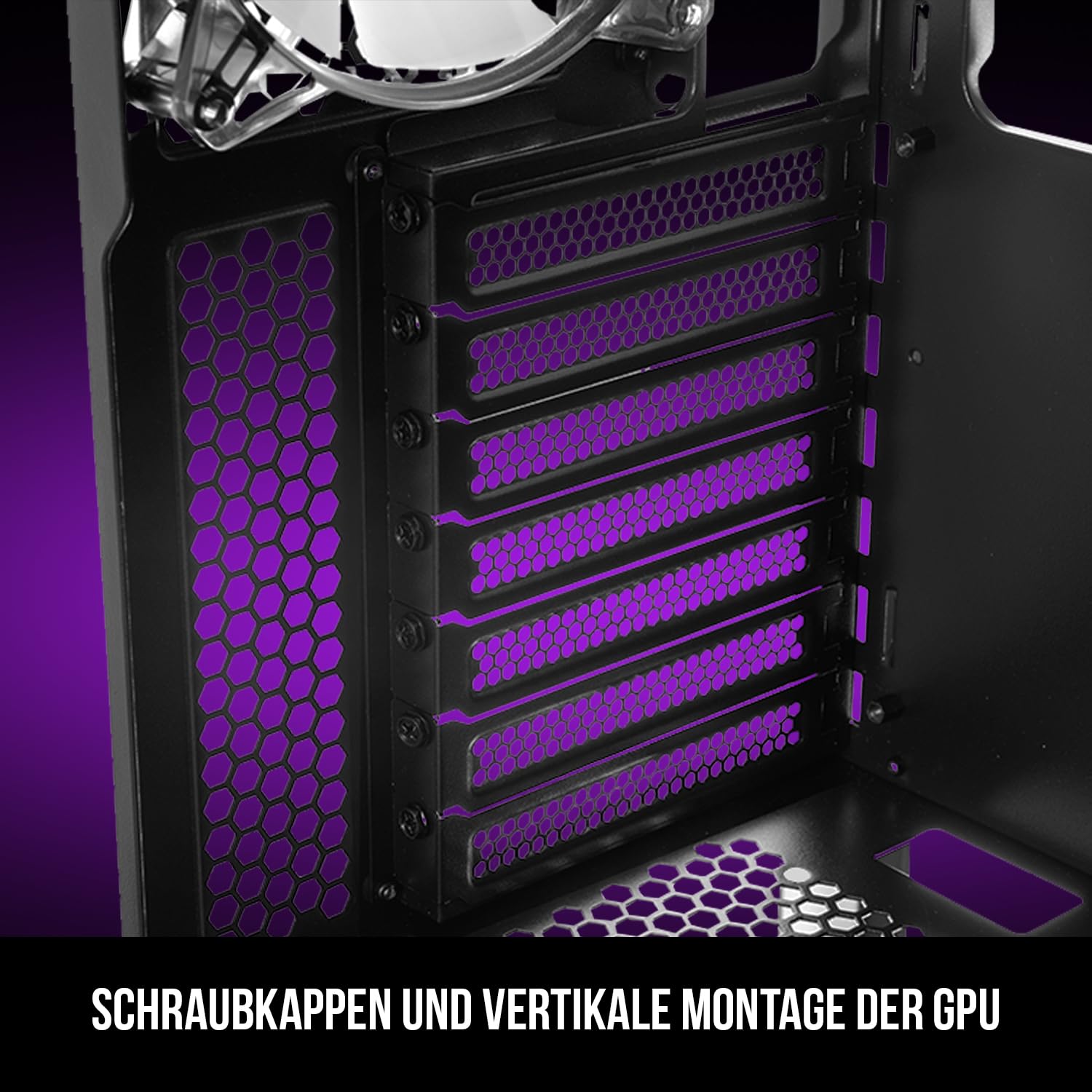 Modecom Volcano Amirani ARGB Midi-Tower PC Gehäuse schwarz Glas