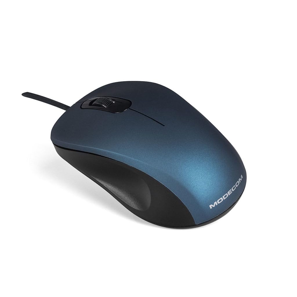 Modecom MC-M10S Kabelmaus Blau Leise 1000 DPI USB