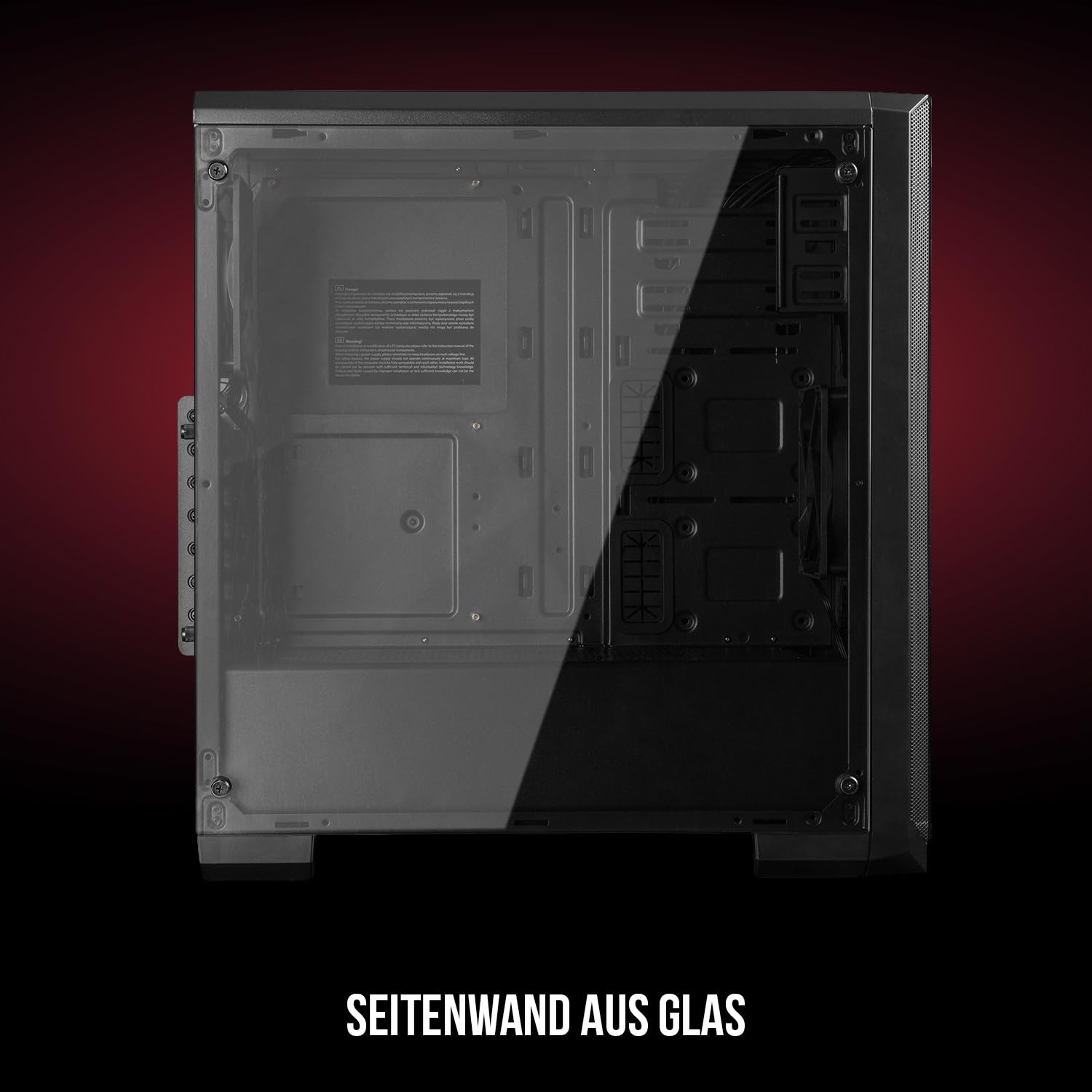 Modecom Oberon Pro Glas Midi-Tower Gehäuse Schwarz