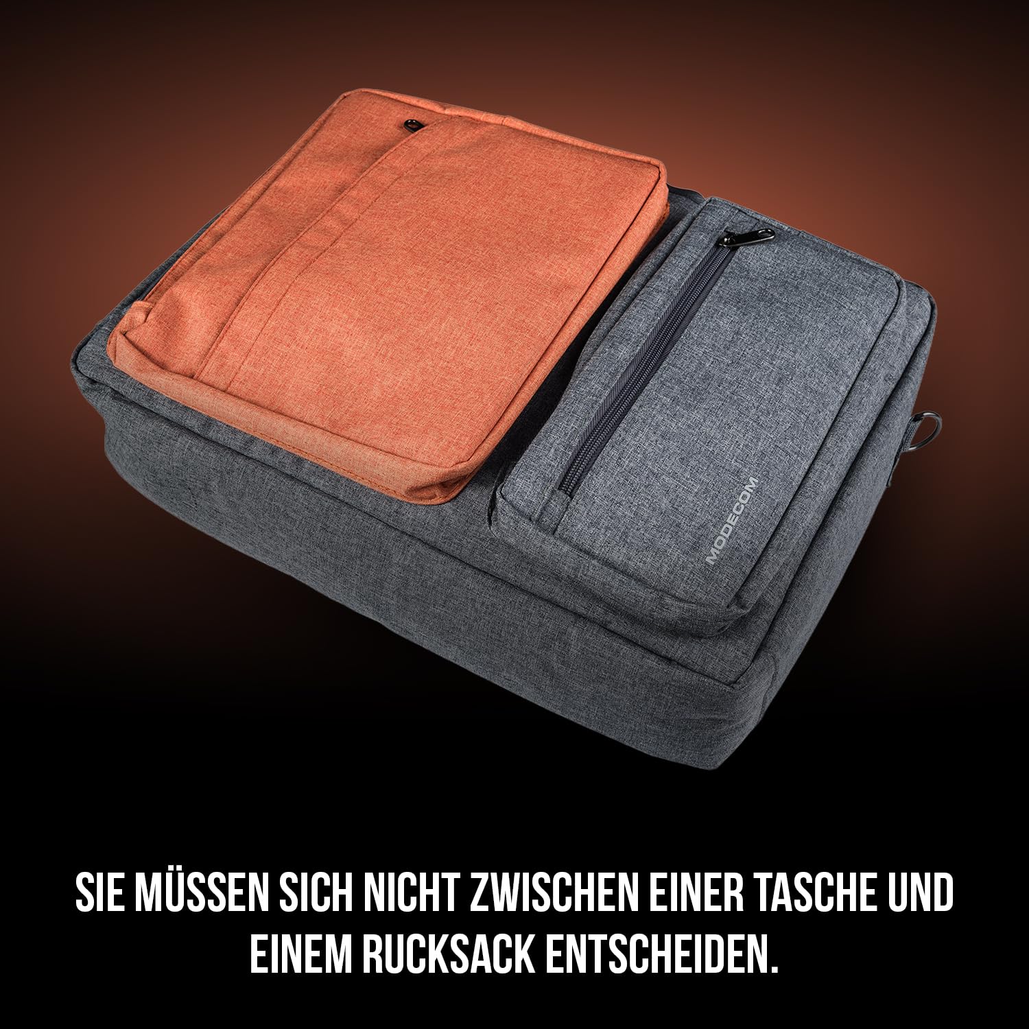Modecom Reno Laptoptasche 15,6 Zoll orange wasserabweisend