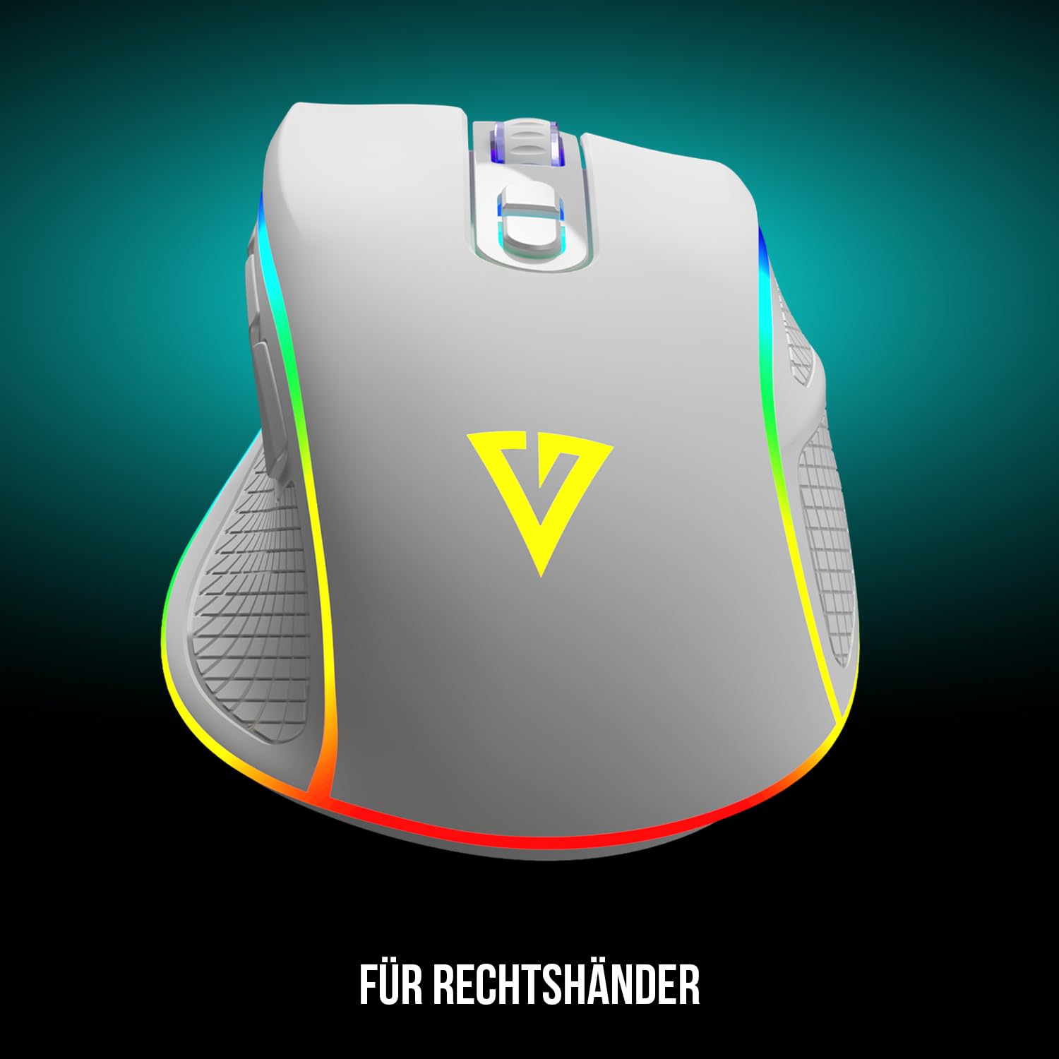 Modecom Volcano Veles Gaming-Maus weiß RGB kabelgebunden
