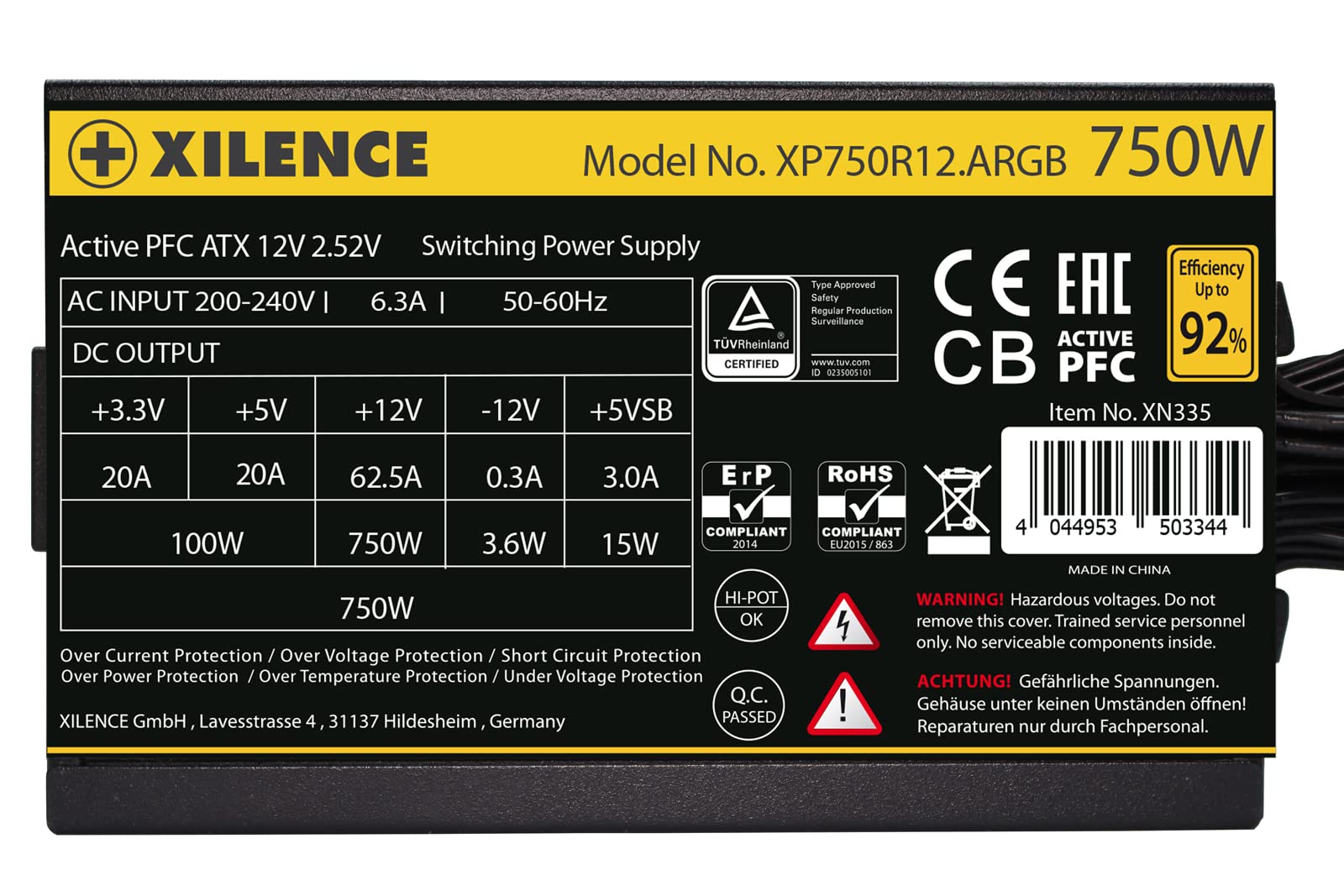 Xilence Performance X XP750R12 Netzteil 750W Gold ATX ARGB