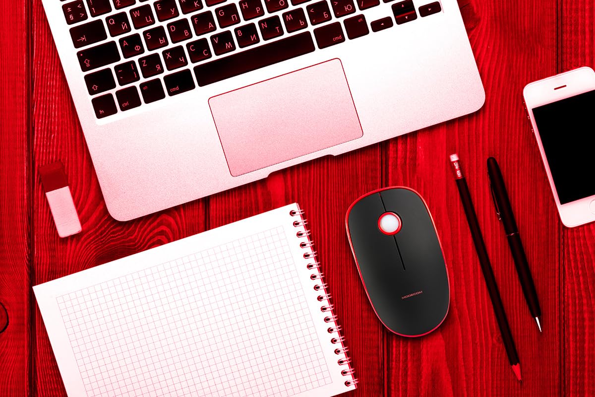 Modecom MC-WRM113 Funkmaus rot-schwarz 2,4 GHz USB