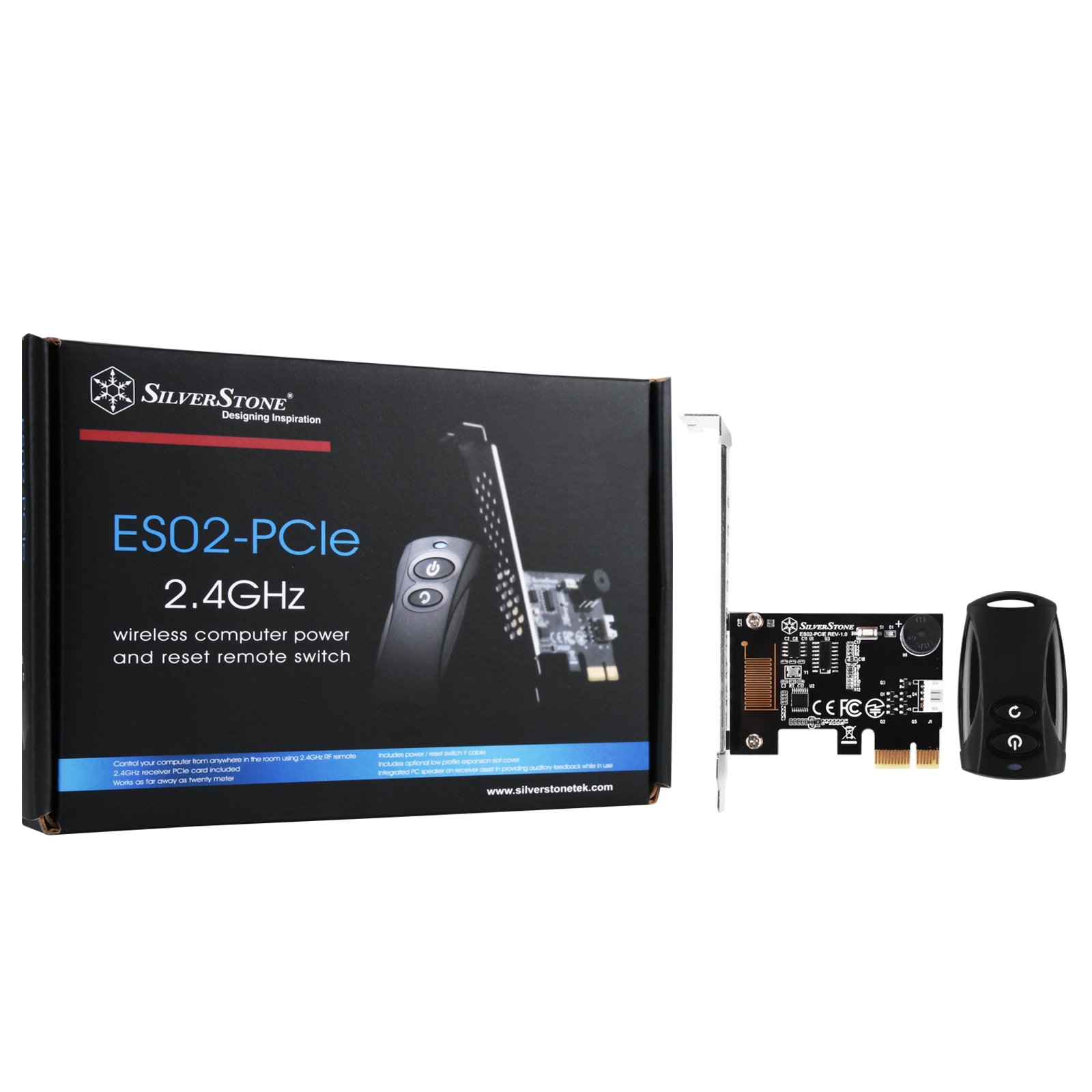 SilverStone SST-ES02-PCIe Funk-Fernbedienung PC Power Reset