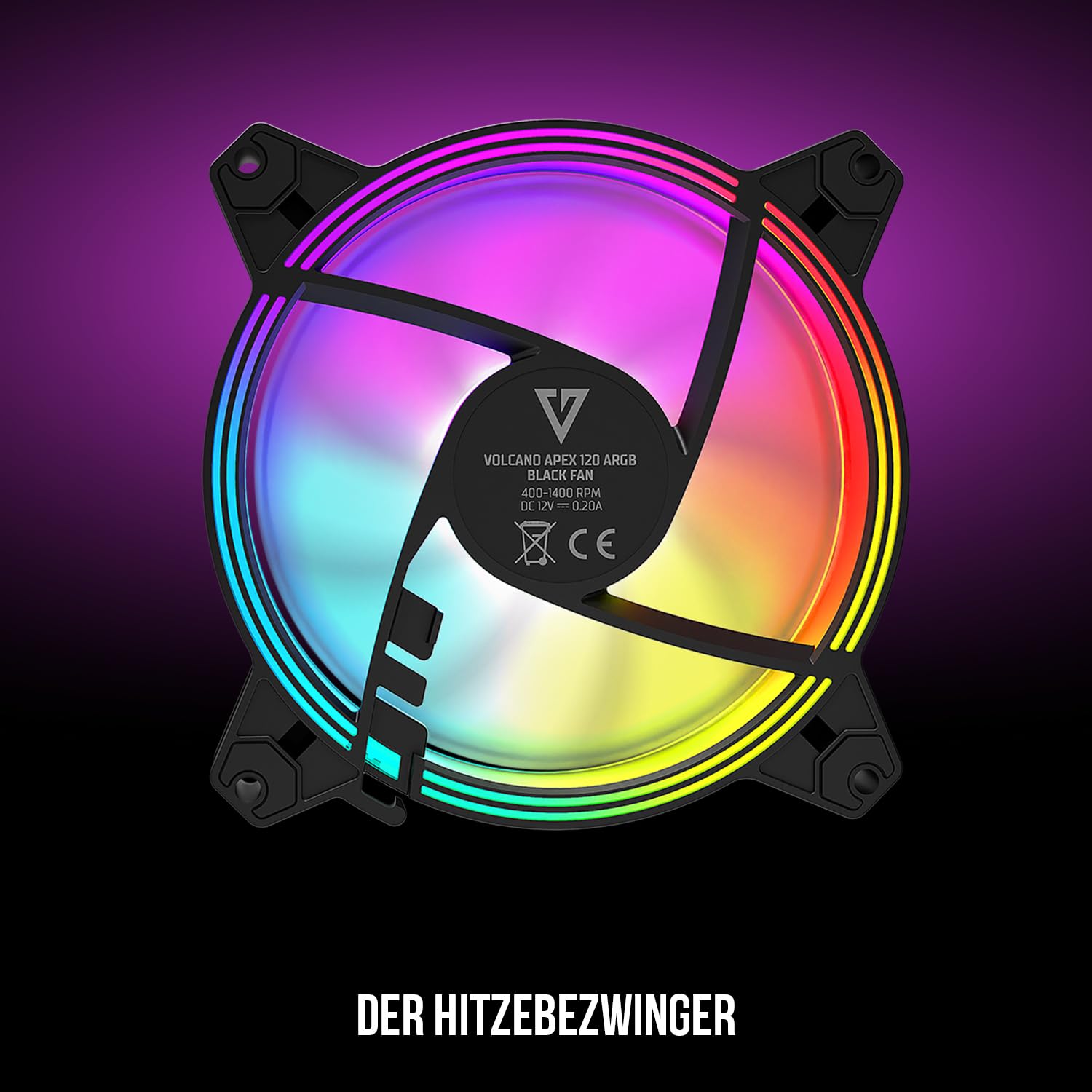 Modecom Volcano Apex ARGB Gehäuselüfter 120mm Schwarz PWM