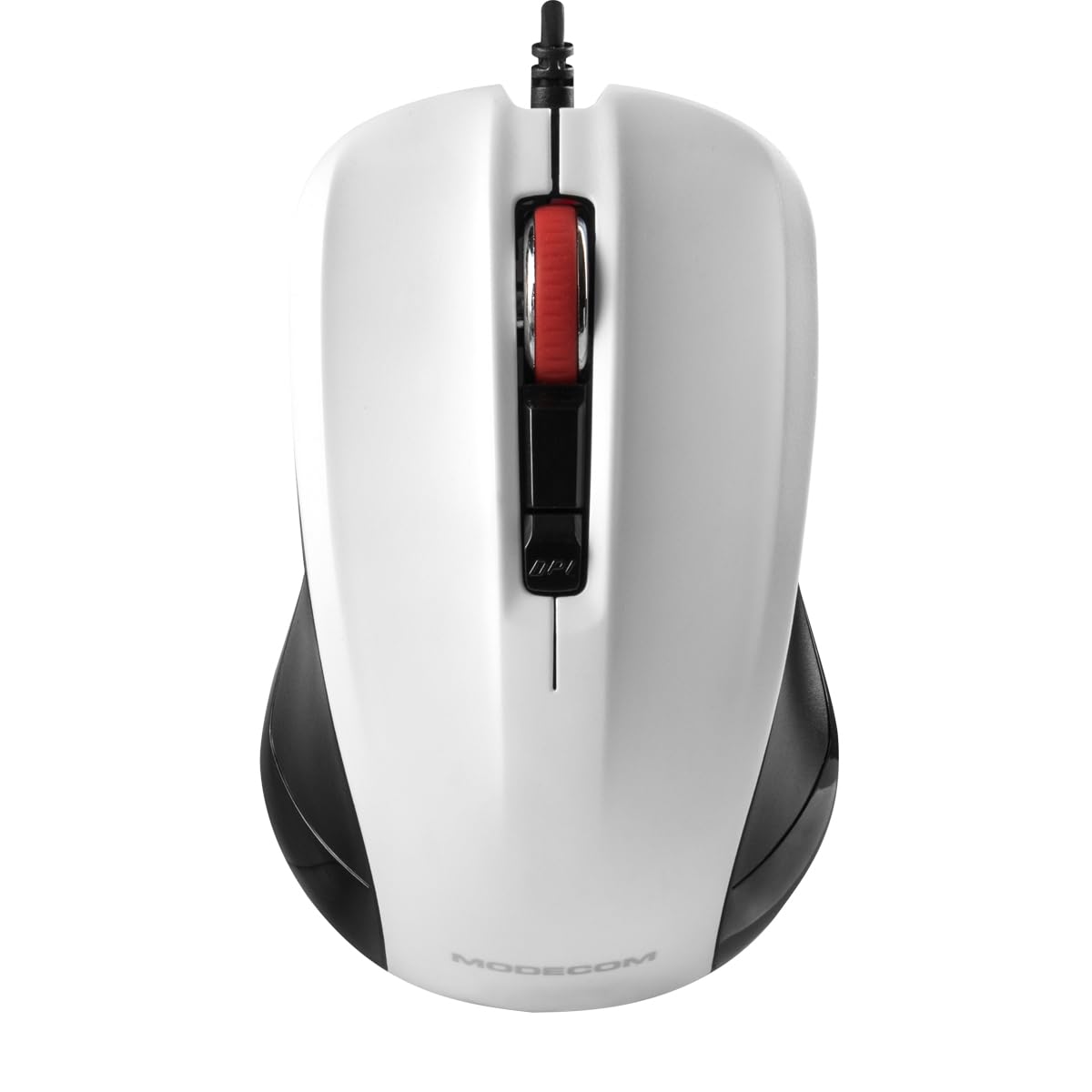 Modecom MC-M9.1 Maus schwarz-weiß USB 1,5 m Kabel
