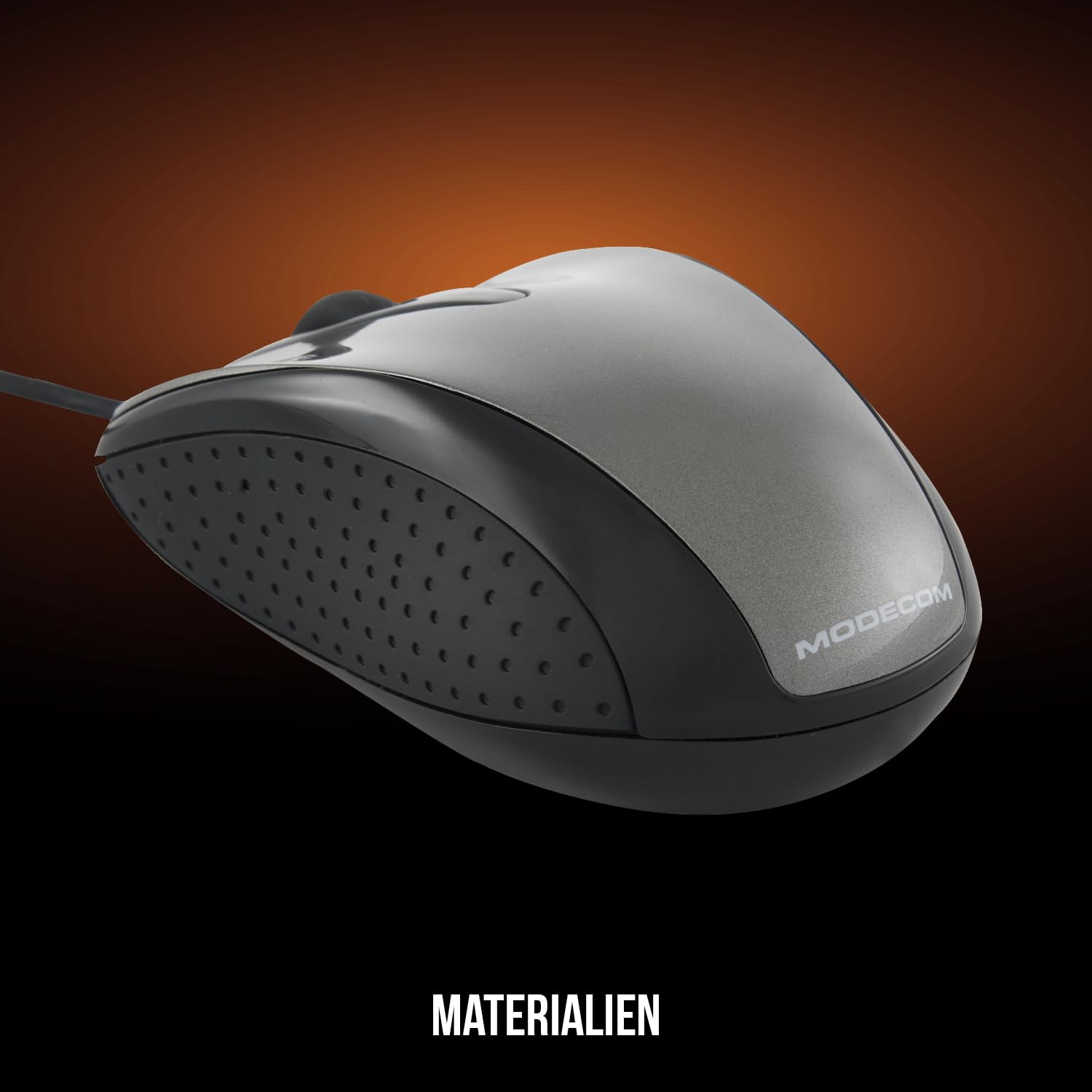 Modecom MC-M4 PC Maus USB kabelgebunden grau optisch