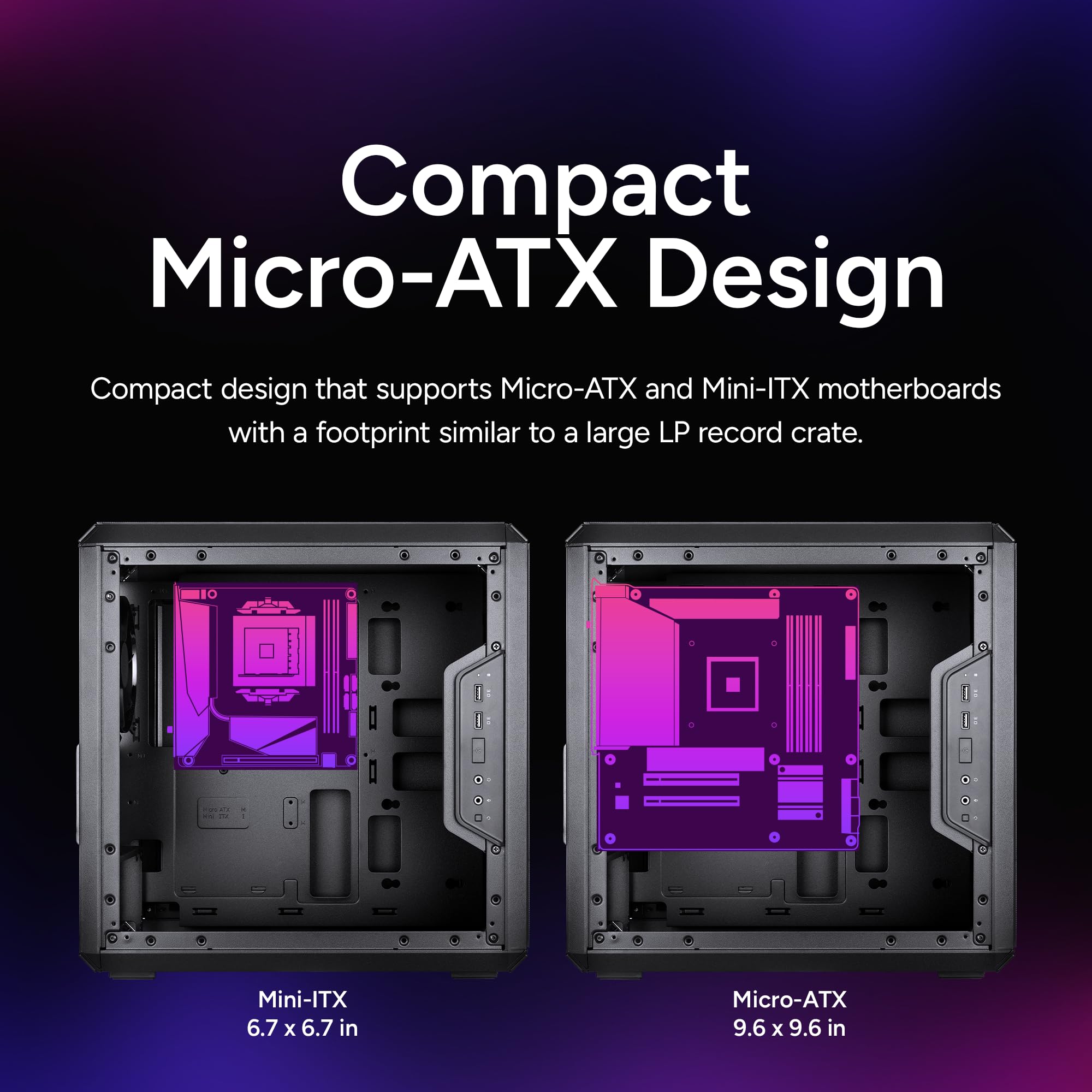 Cooler Master MasterBox Q300L PC Gehäuse Micro-ATX Fenster