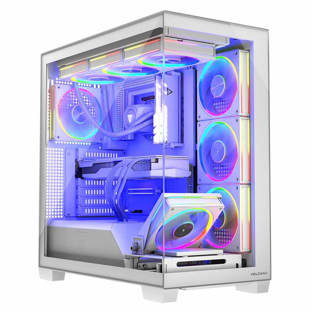 Modecom Volcano Stellar ARGB 8F Midi-Tower PC-Gehu00e4use weiu00df