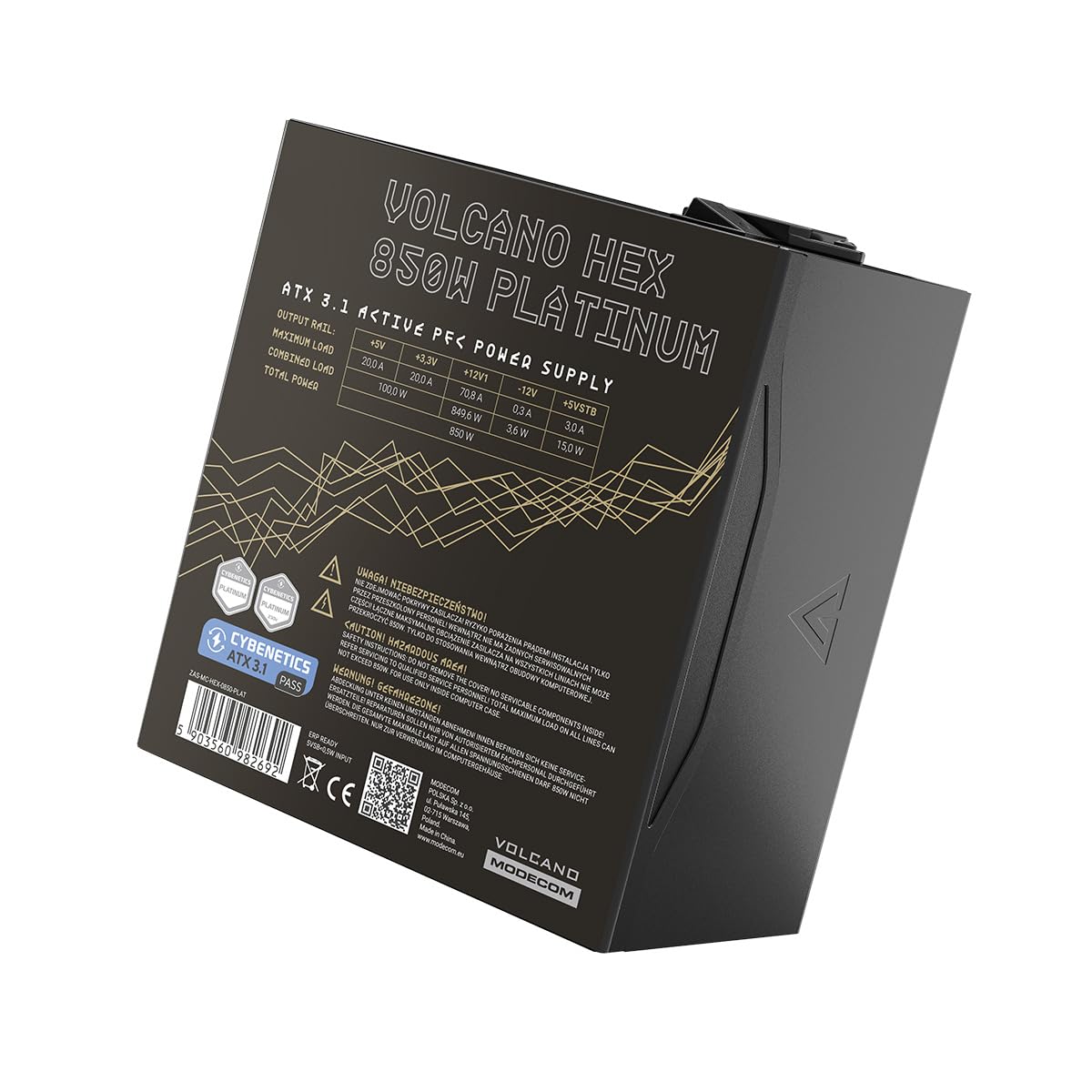 Modecom Volcano HEX 850W Platinum Netzteil vollmodular