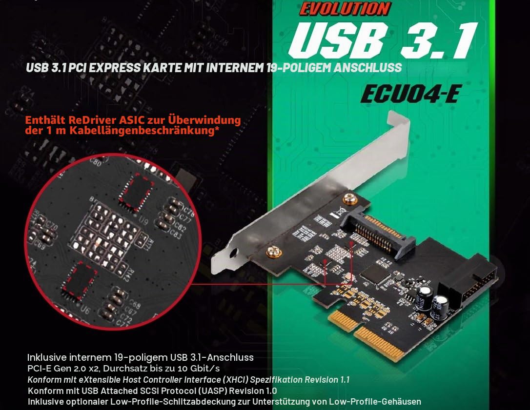 SilverStone Work Station EC04-E USB-Controller PCIe USB 3.0