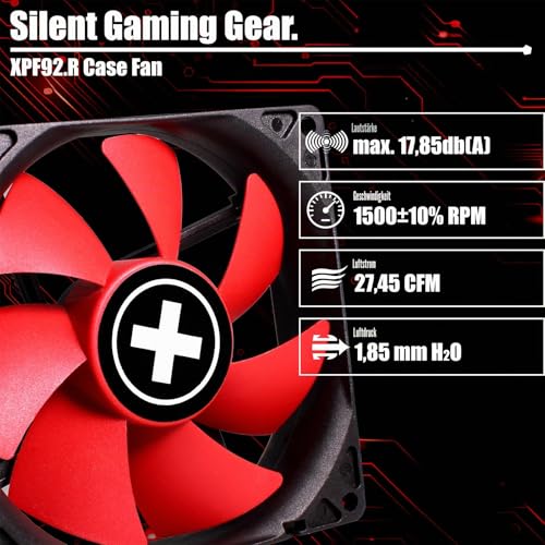 Xilence XPF92.R Gehäuselüfter 92mm 3PIN rot
