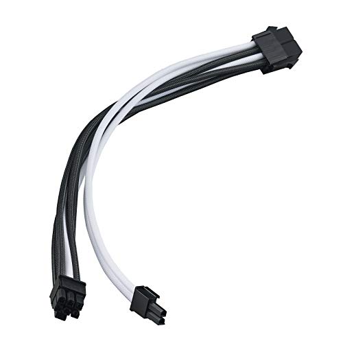 SilverStone Essential PP07E-PCIBW PCIe Kabel 8-Pin Schwarz-Weiß 300mm