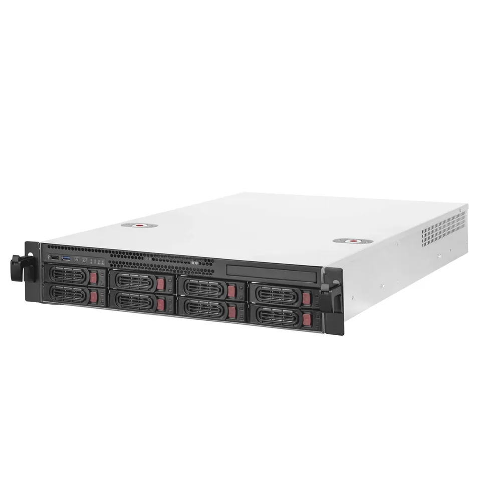 SilverStone RM22-308 2U Rackmount Server-Gehäuse 8-Bay silber