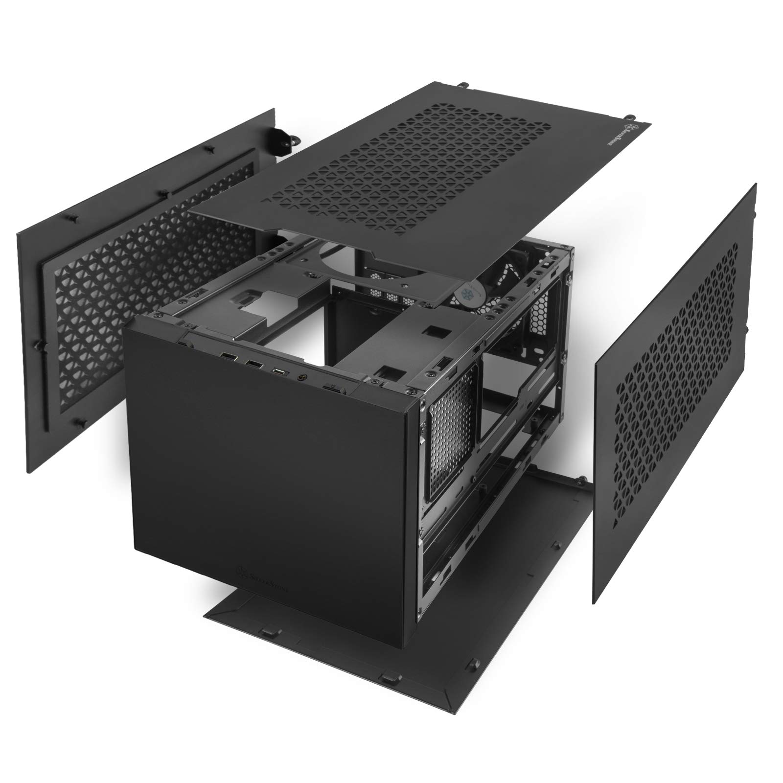 SilverStone SUGO SG15B Mini-ITX Gehäuse Cube schwarz