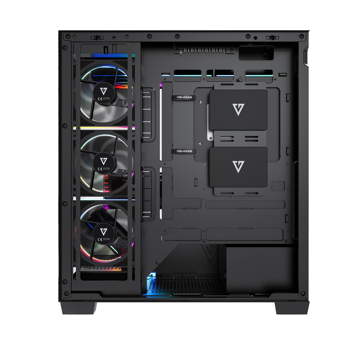 Modecom Volcano Stellar Plus ARGB Gehäuse Schwarz 8 Lüfter