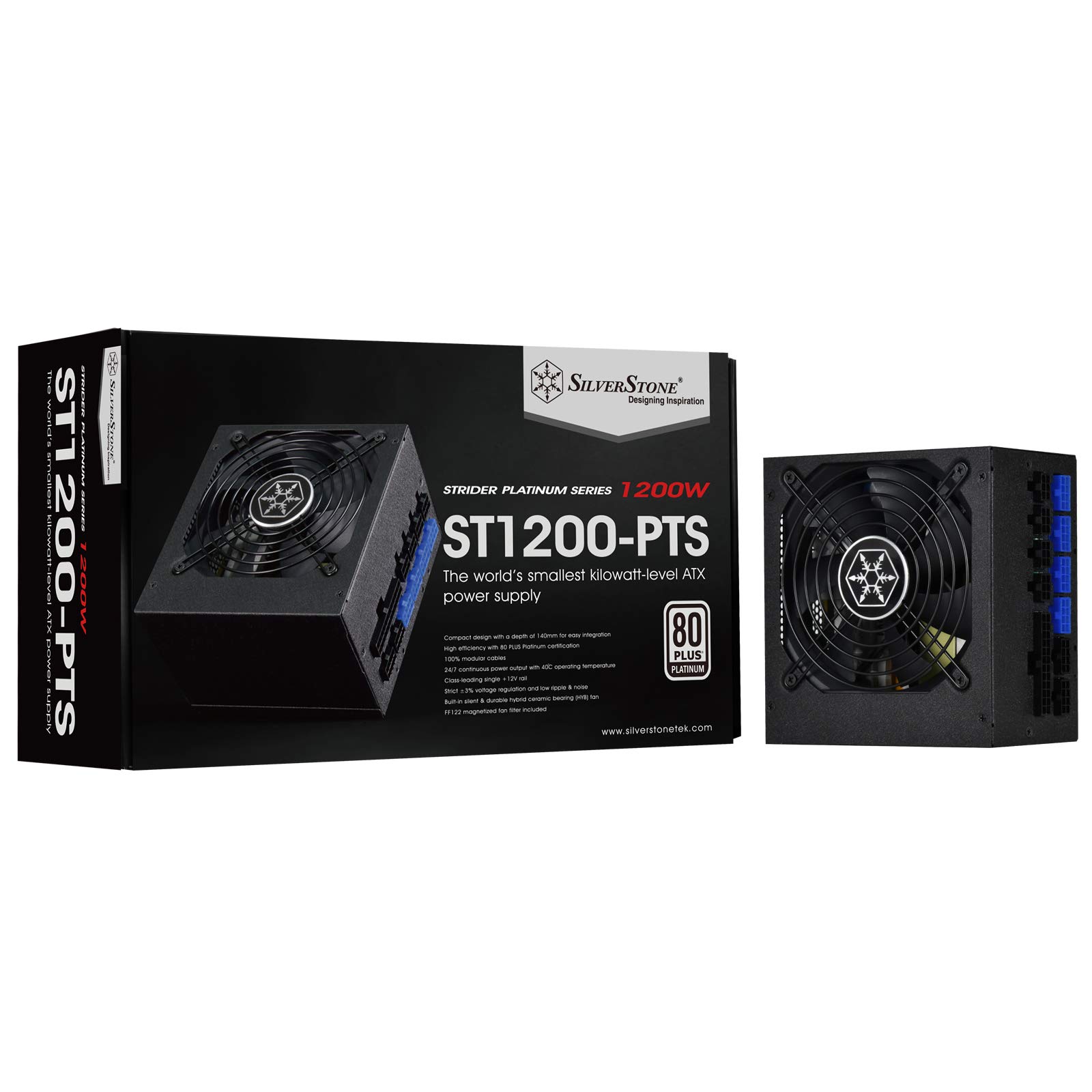 SilverStone Strider ST1200-PTS 1200W Netzteil Platinum modular schwarz
