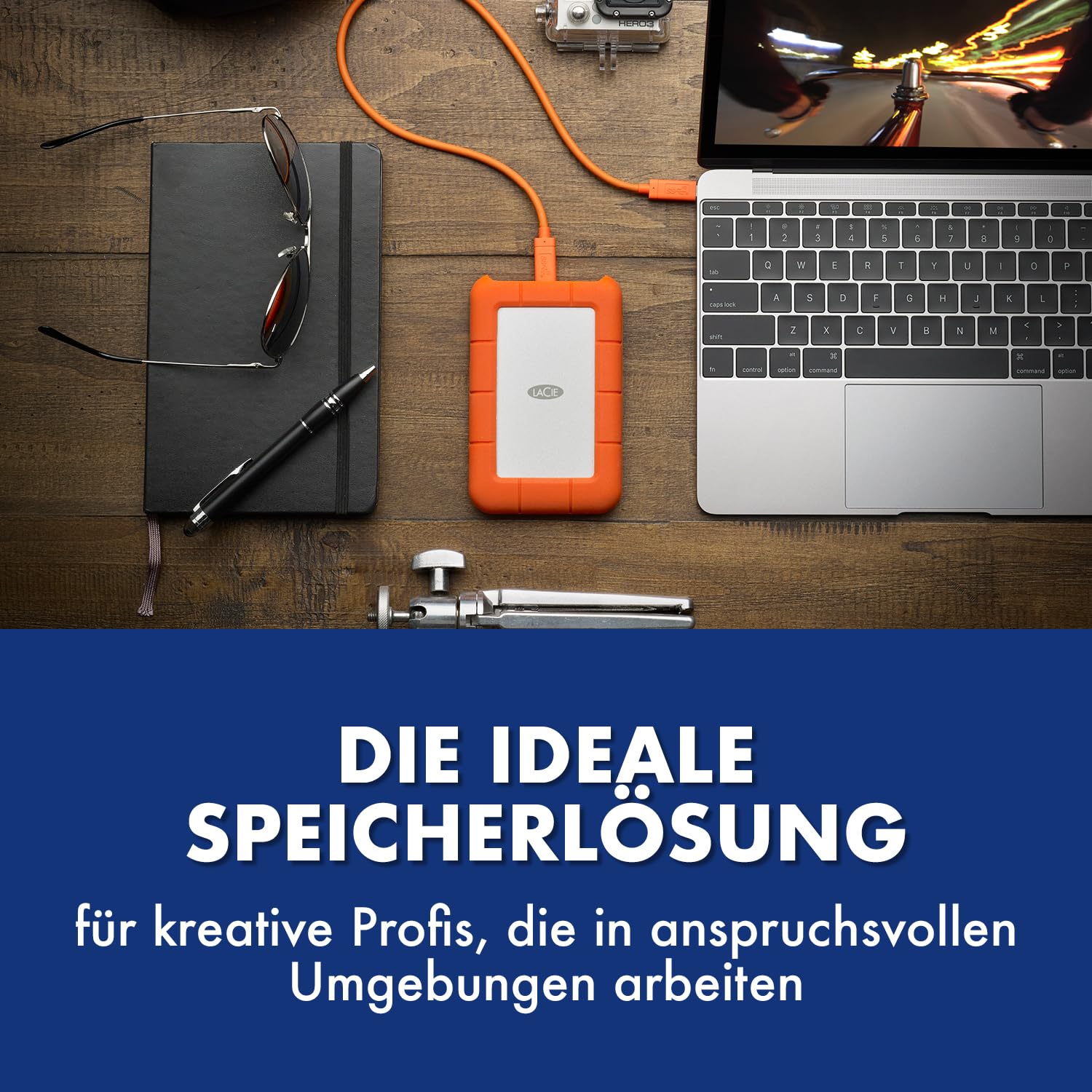 Seagate LaCie Rugged USB-C STFR1000800 externe Festplatte 1TB stoßfest