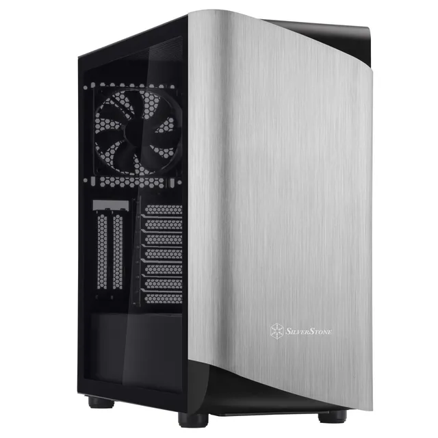 SilverStone SETA A1 Mid-Tower ATX-Gehäuse Glas Silber