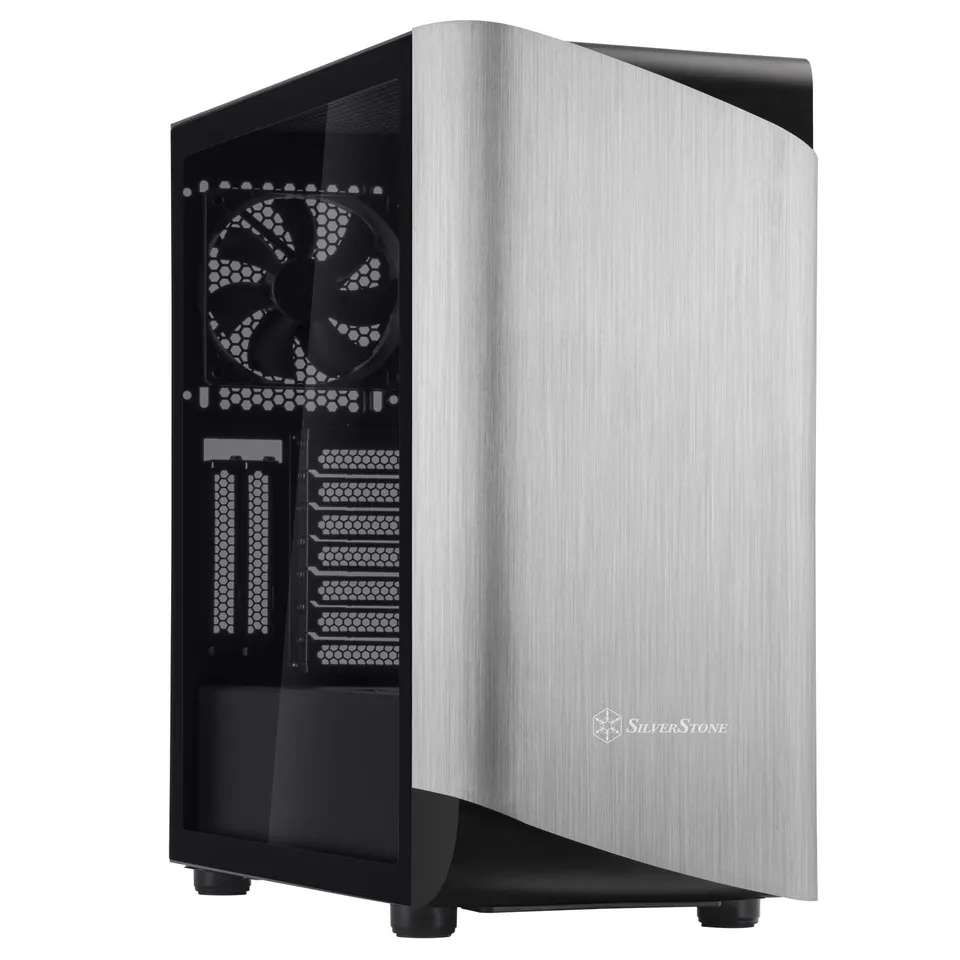 SilverStone SETA A1 Mid-Tower ATX-Gehäuse Glas Silber
