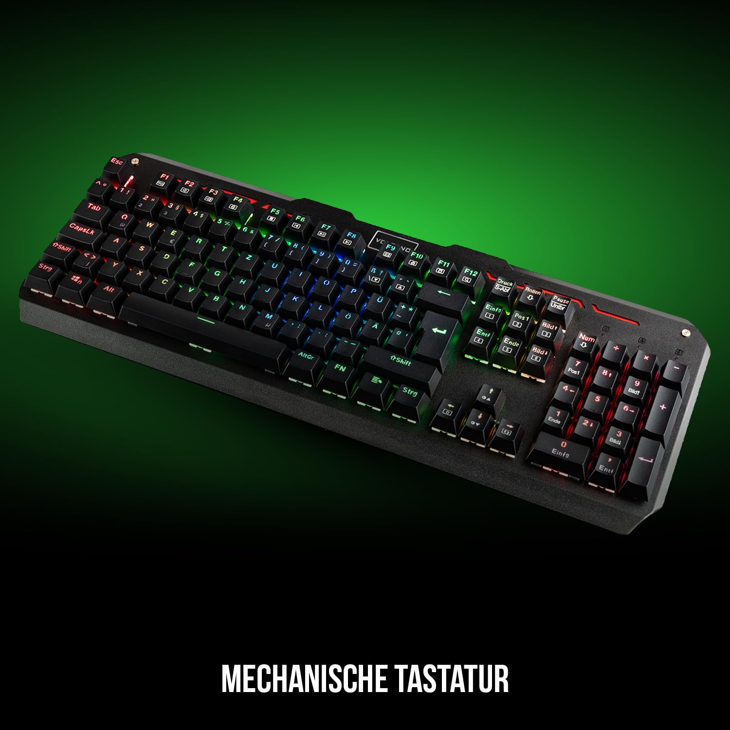 Modecom Volcano Hammer RGB Tastatur QWERTZ Outemu Blau