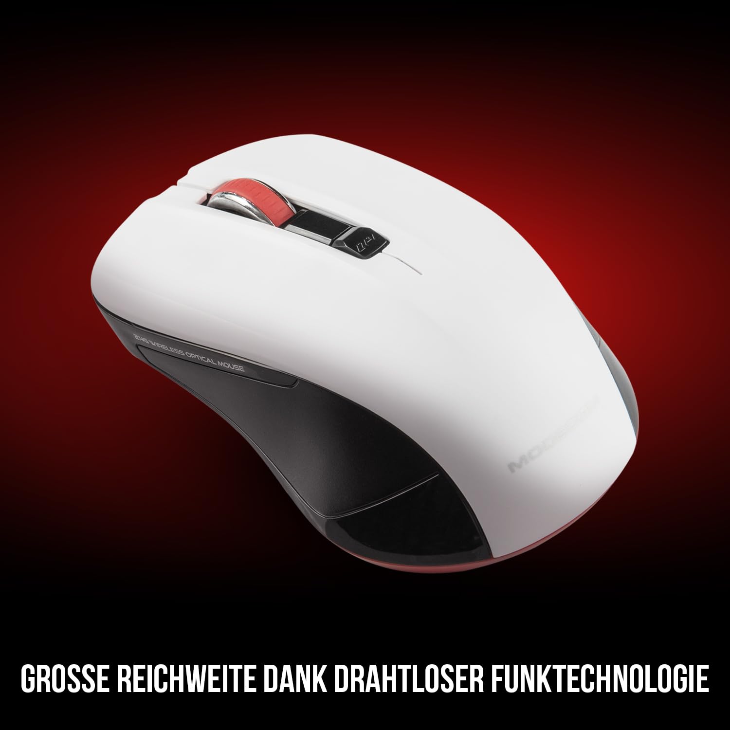 Modecom MC-WM9.1 Maus schwarz-weiß kabellos 1600 DPI