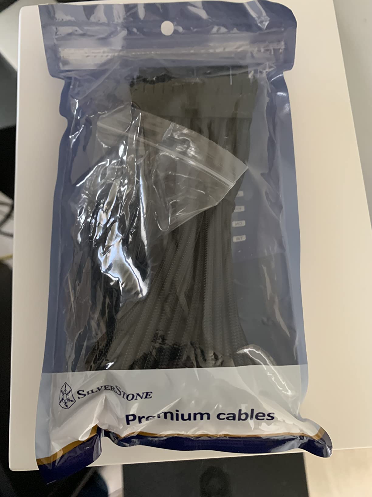 SilverStone PP07E-MBBW Kabelset Verlängerung schwarz-weiß