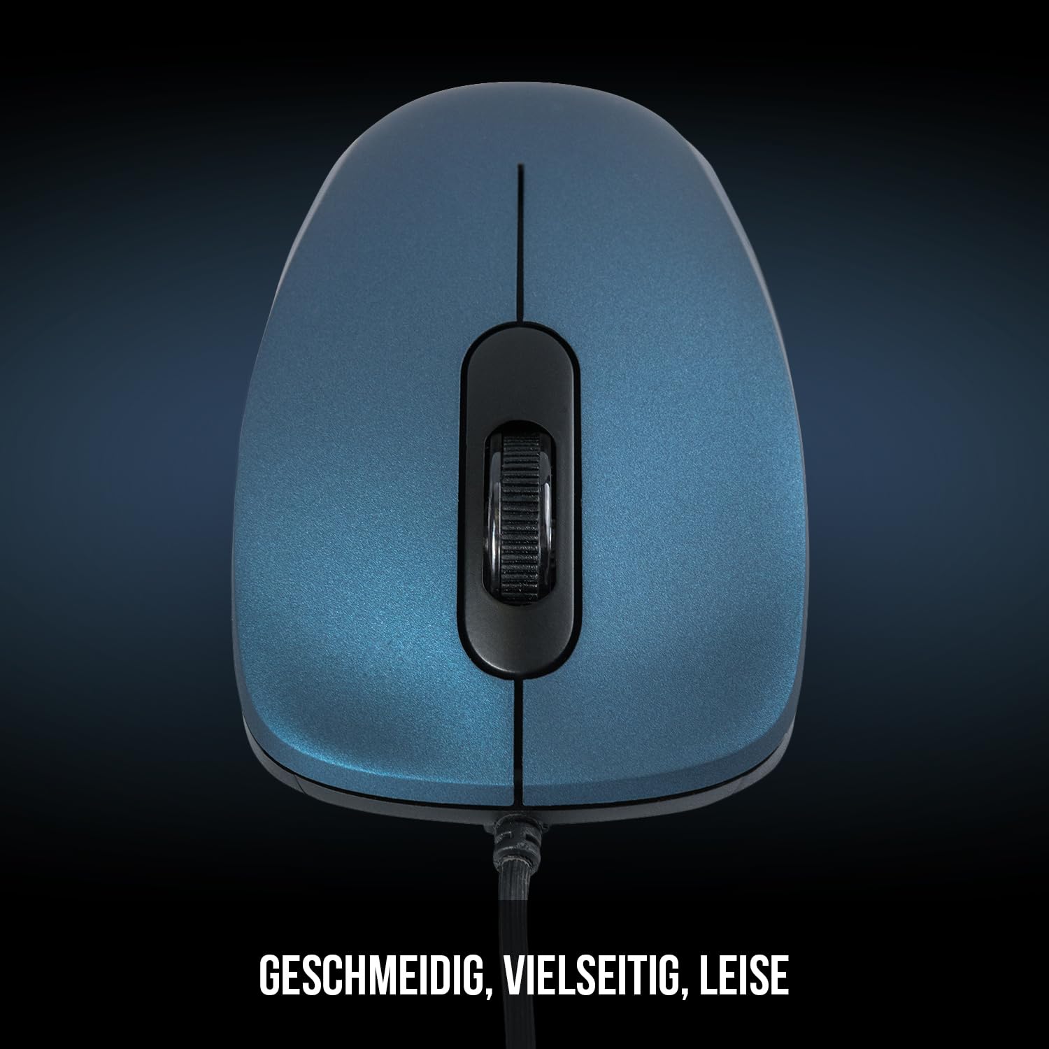 Modecom MC-M10S Kabelmaus Blau Leise 1000 DPI USB