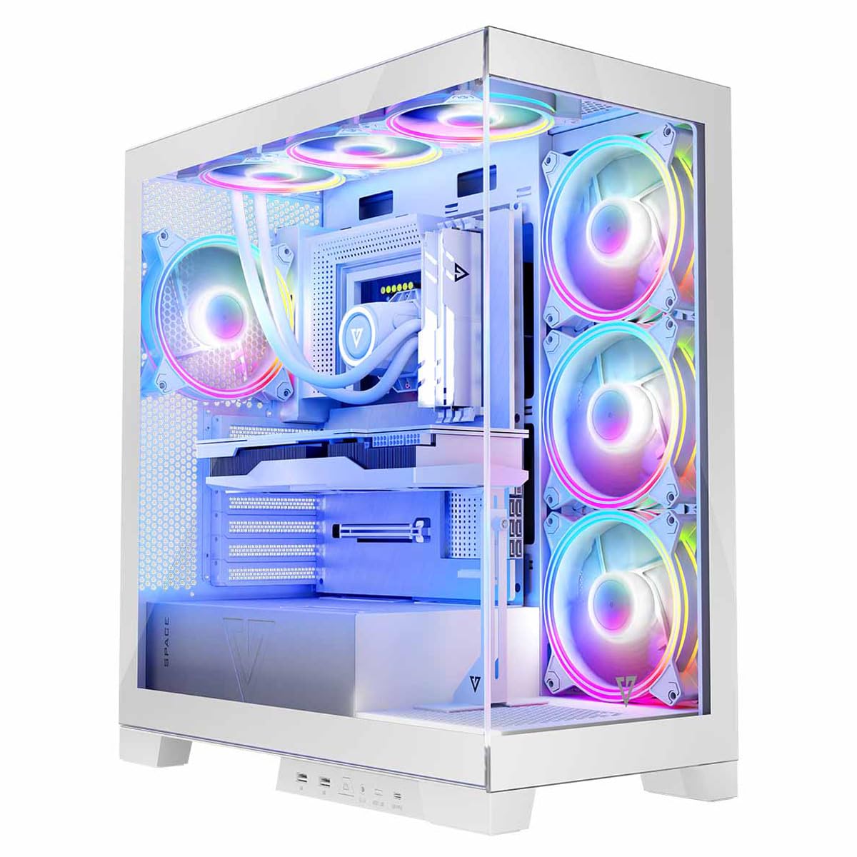 Modecom Volcano Space APEX ARGB PC-Gehäuse Weiß Glas