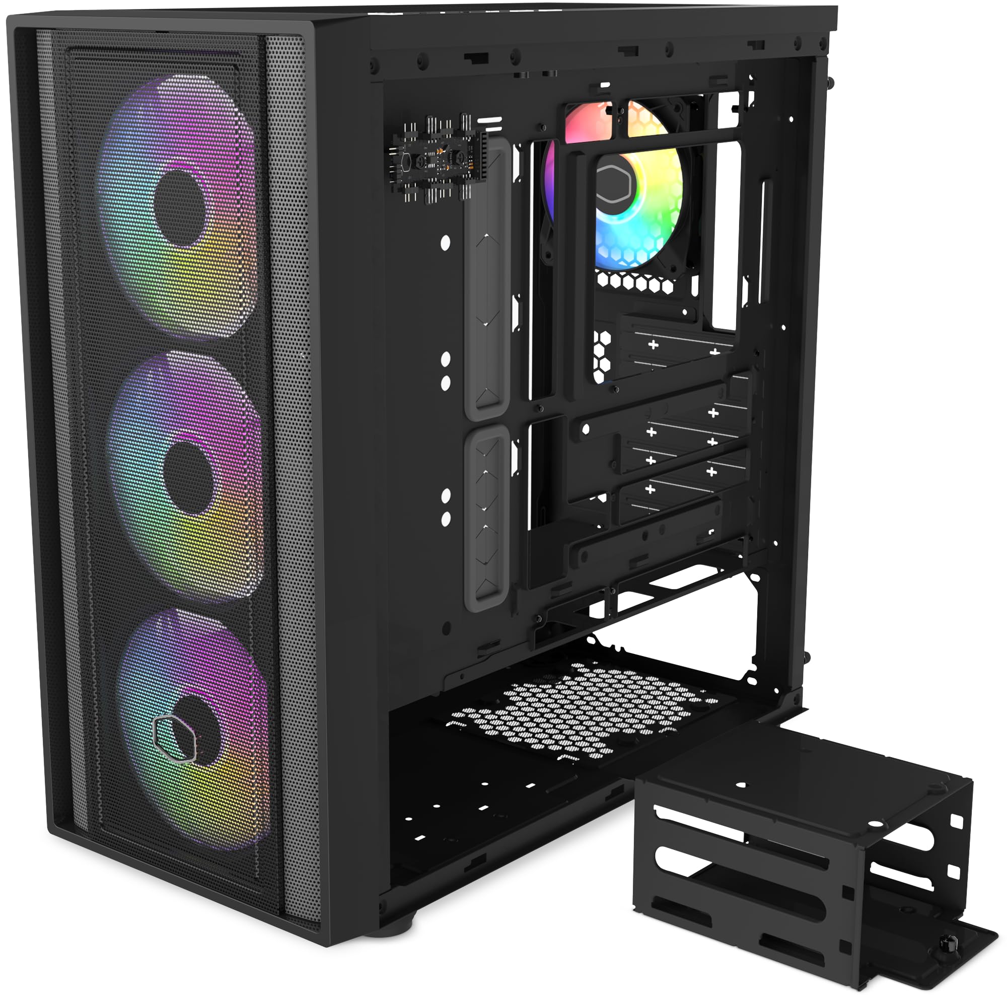 Cooler Master MasterBox 600 PC-Gehäuse Schwarz ARGB Glas