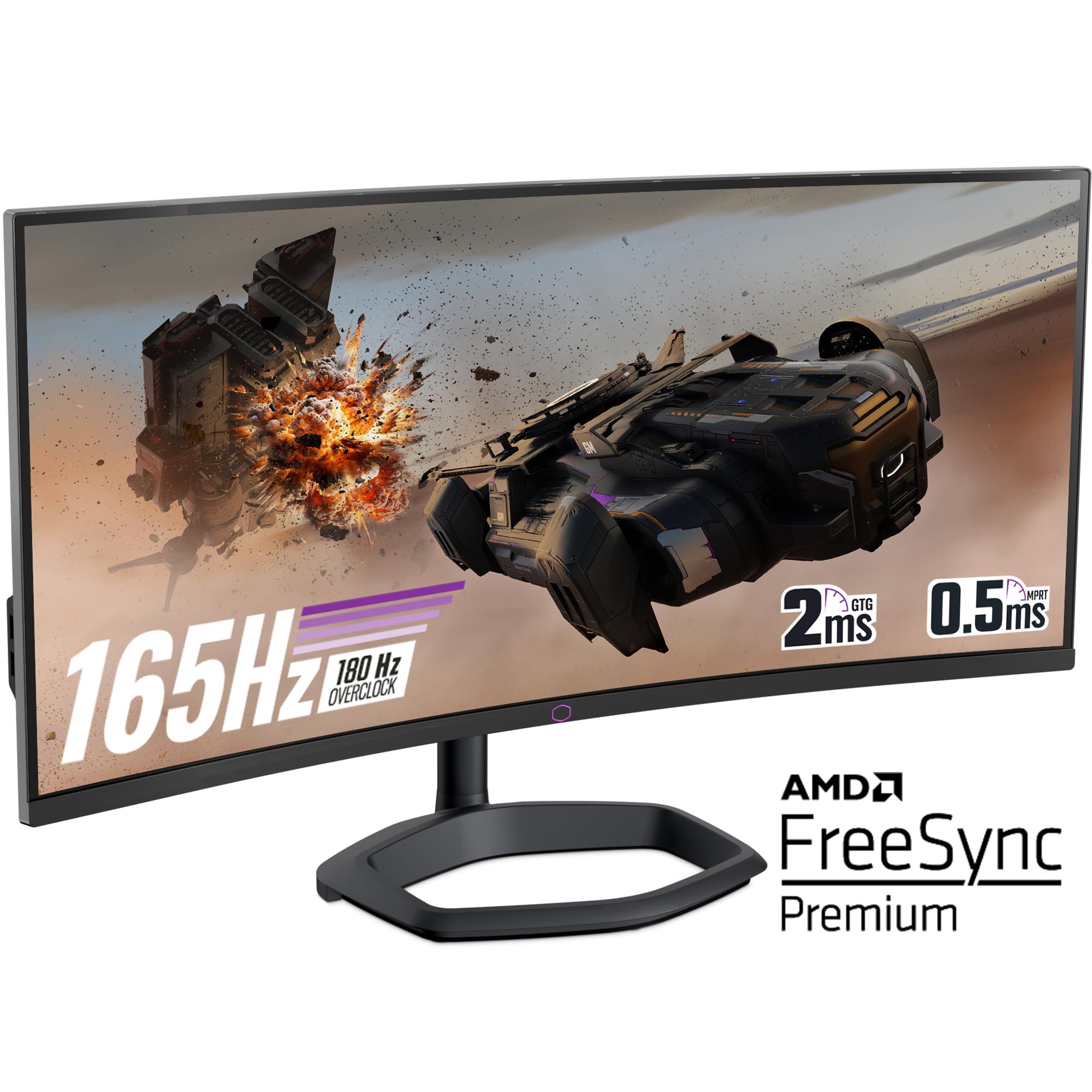 Cooler Master GM34-CWQ2 34" UWQHD Curved Gaming Monitor 165Hz