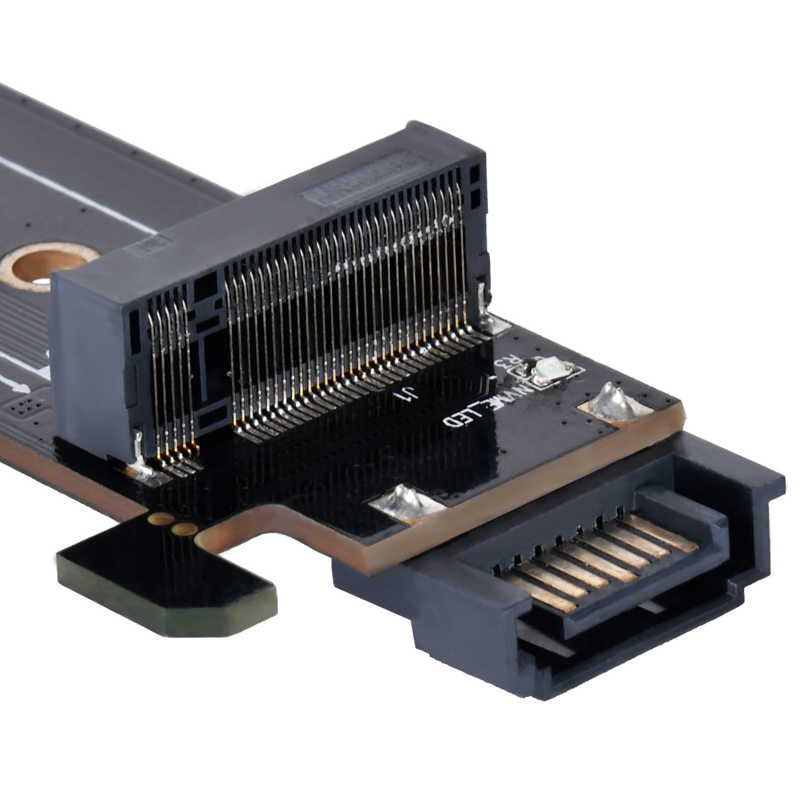 SilverStone Case Storage ECM28 M.2-Adapter PCIe x4 1HE NVMe+SATA