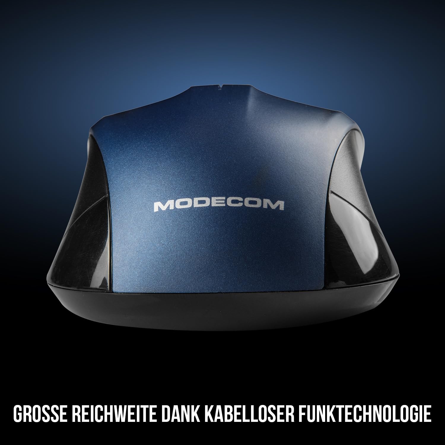 Modecom Mice WM9.1 Funkmaus schwarz-blau 1200 DPI
