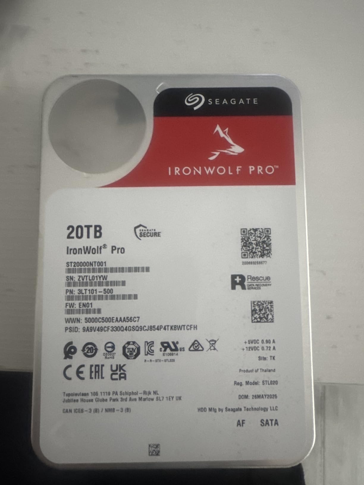Seagate IronWolf Pro ST12000NTZ01 NAS-HDD 12TB 7200