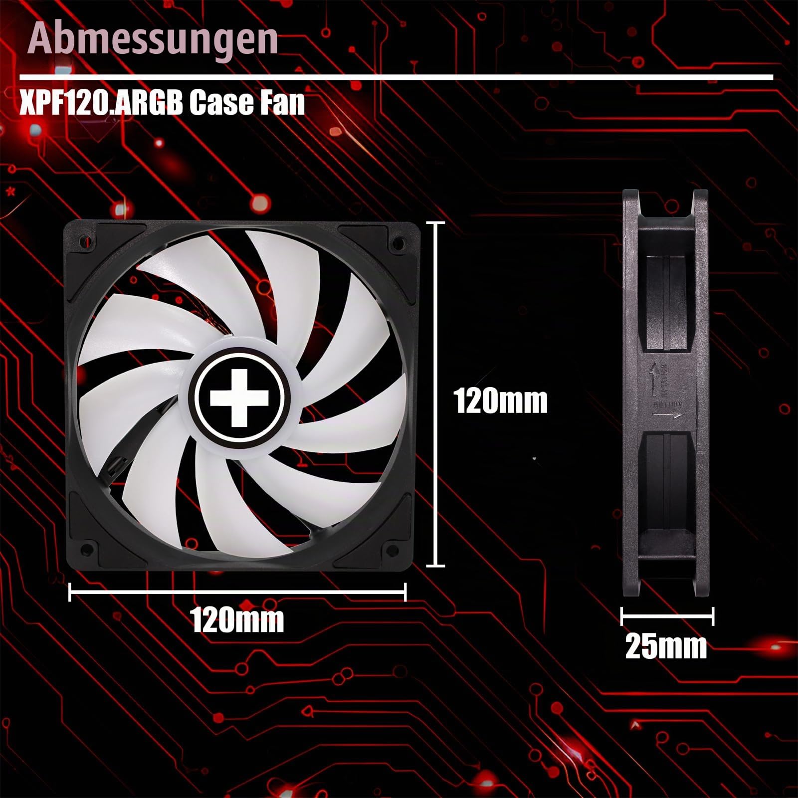 Xilence ARGB XPF120.ARGB Gehäuselüfter 120mm PWM transparent