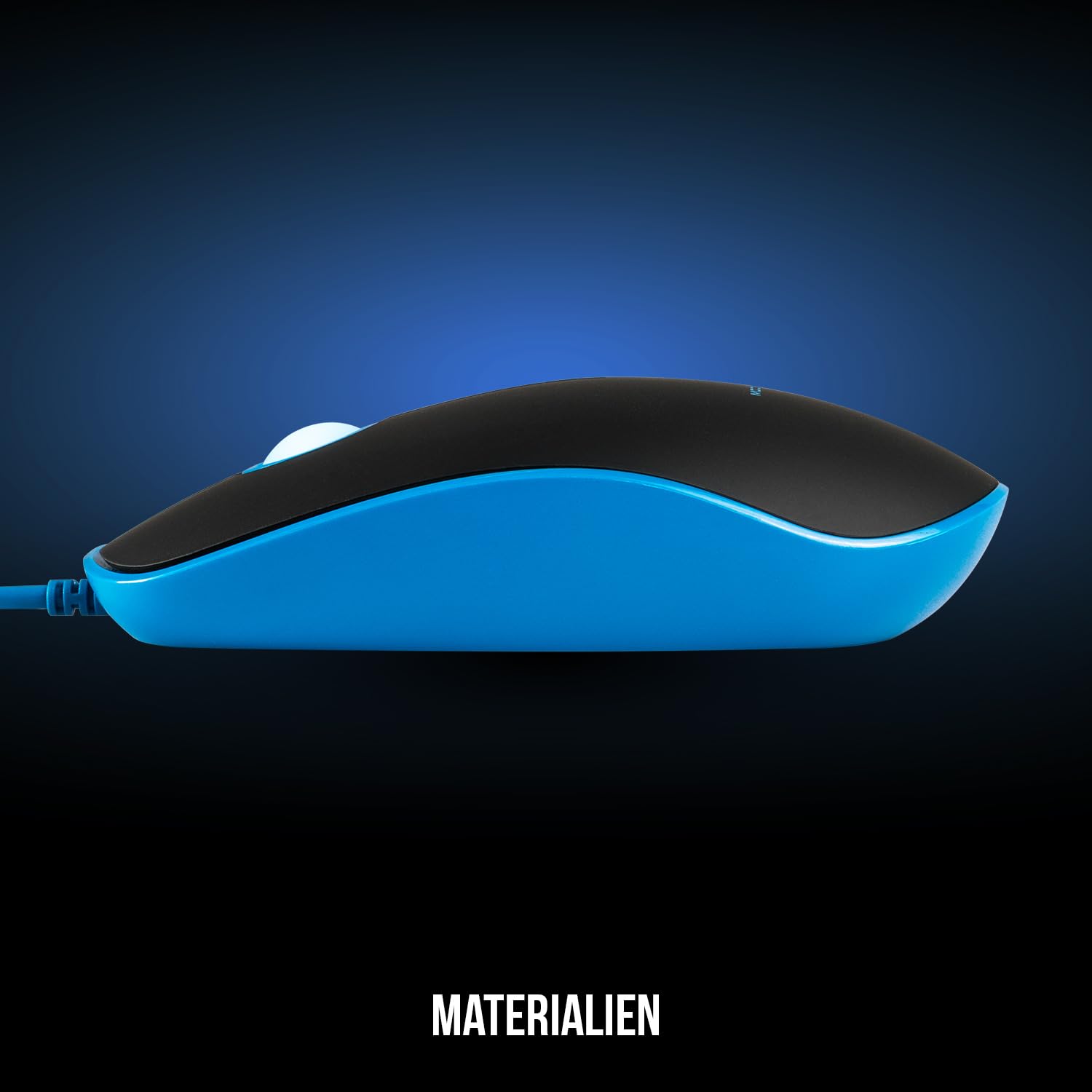 Modecom MC-M111 Maus kabelgebunden schwarz-blau 1600 DPI