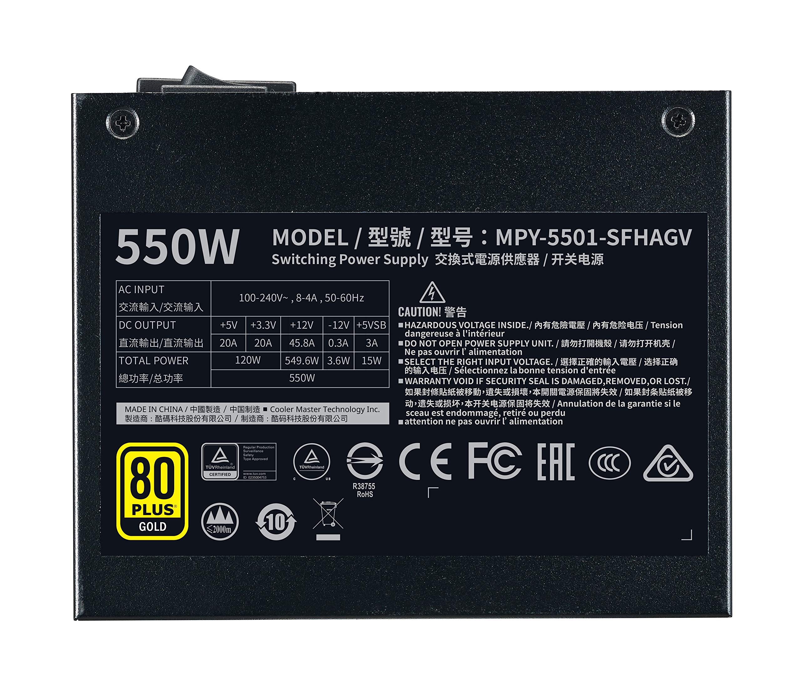 Cooler Master V550 SFX Gold Netzteil 550W modular