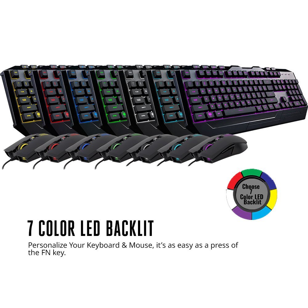 Cooler Master Devastator 3 Tastatur Maus Set AZERTY LED