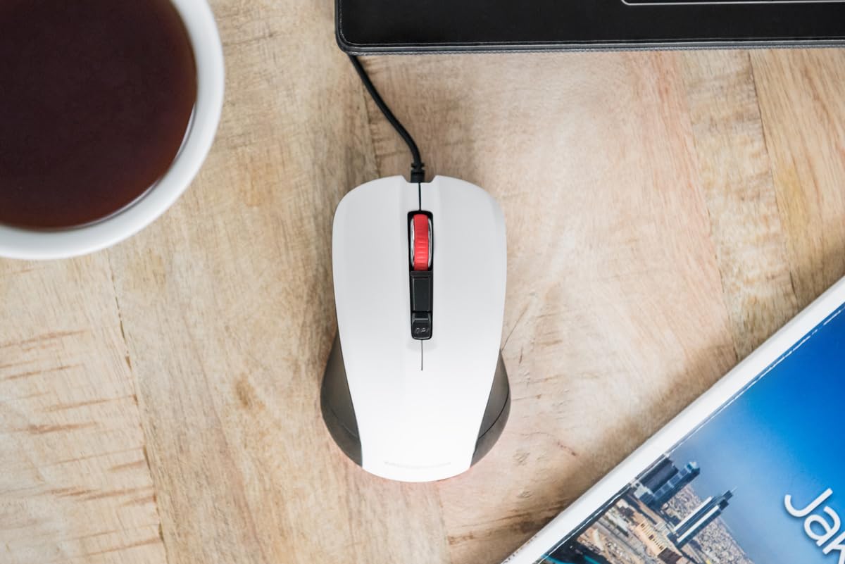 Modecom MC-M9.1 Maus schwarz-weiß USB 1,5 m Kabel