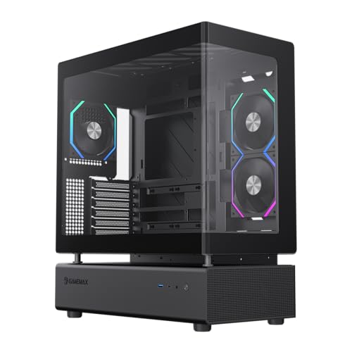 GAMEMAX N80 BK Midi Tower PC-Gehäuse schwarz Panoramaglas