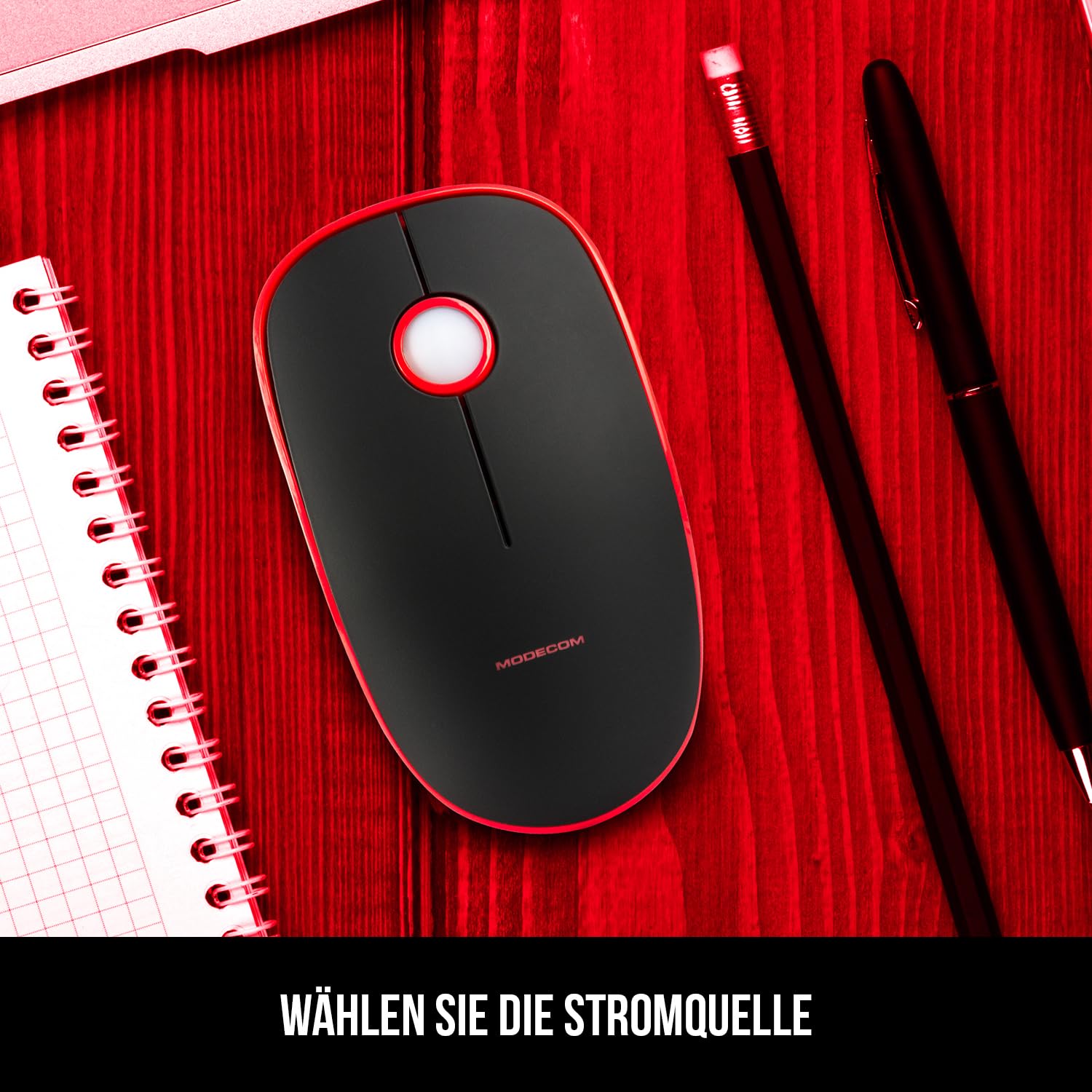 Modecom MC-WRM113 Funkmaus rot-schwarz 2,4 GHz USB