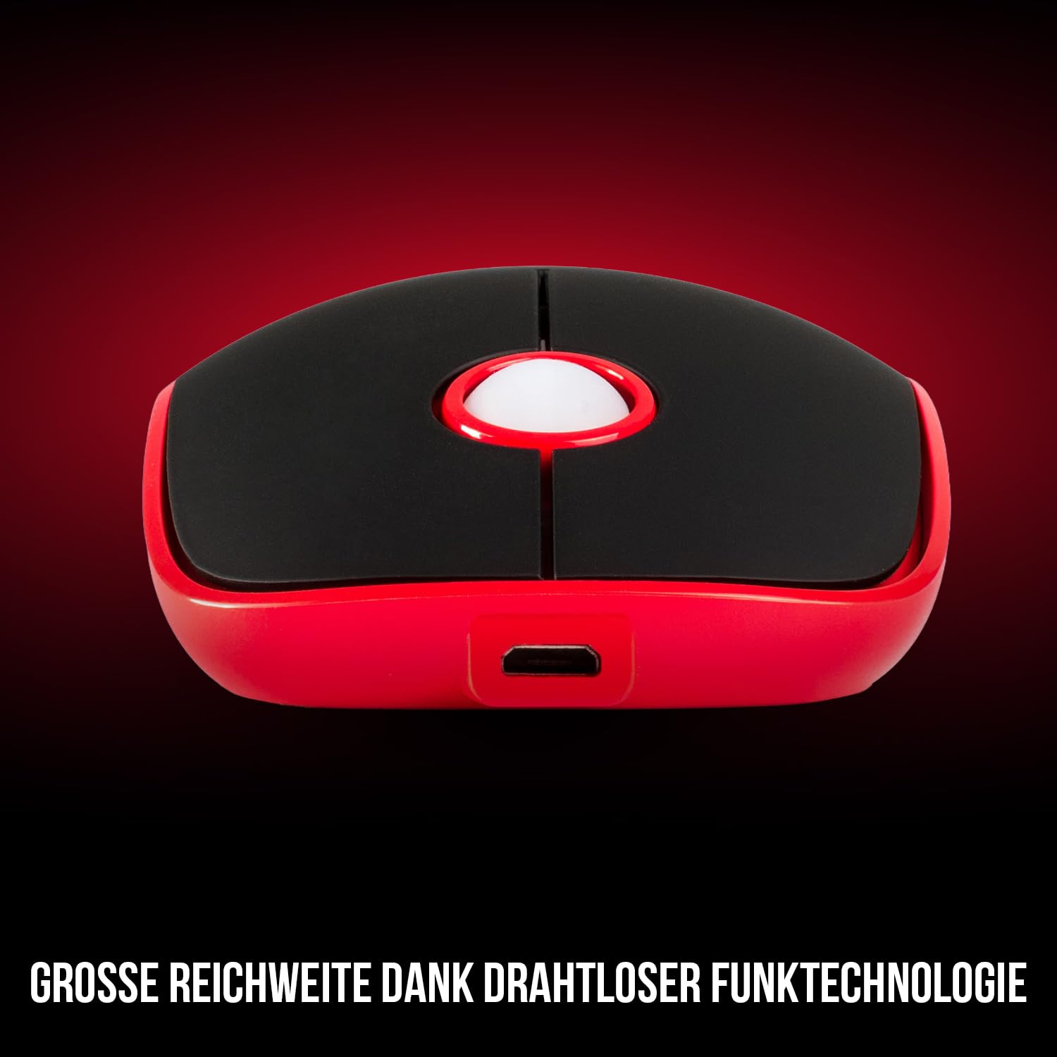 Modecom MC-WRM113 Funkmaus rot-schwarz 2,4 GHz USB