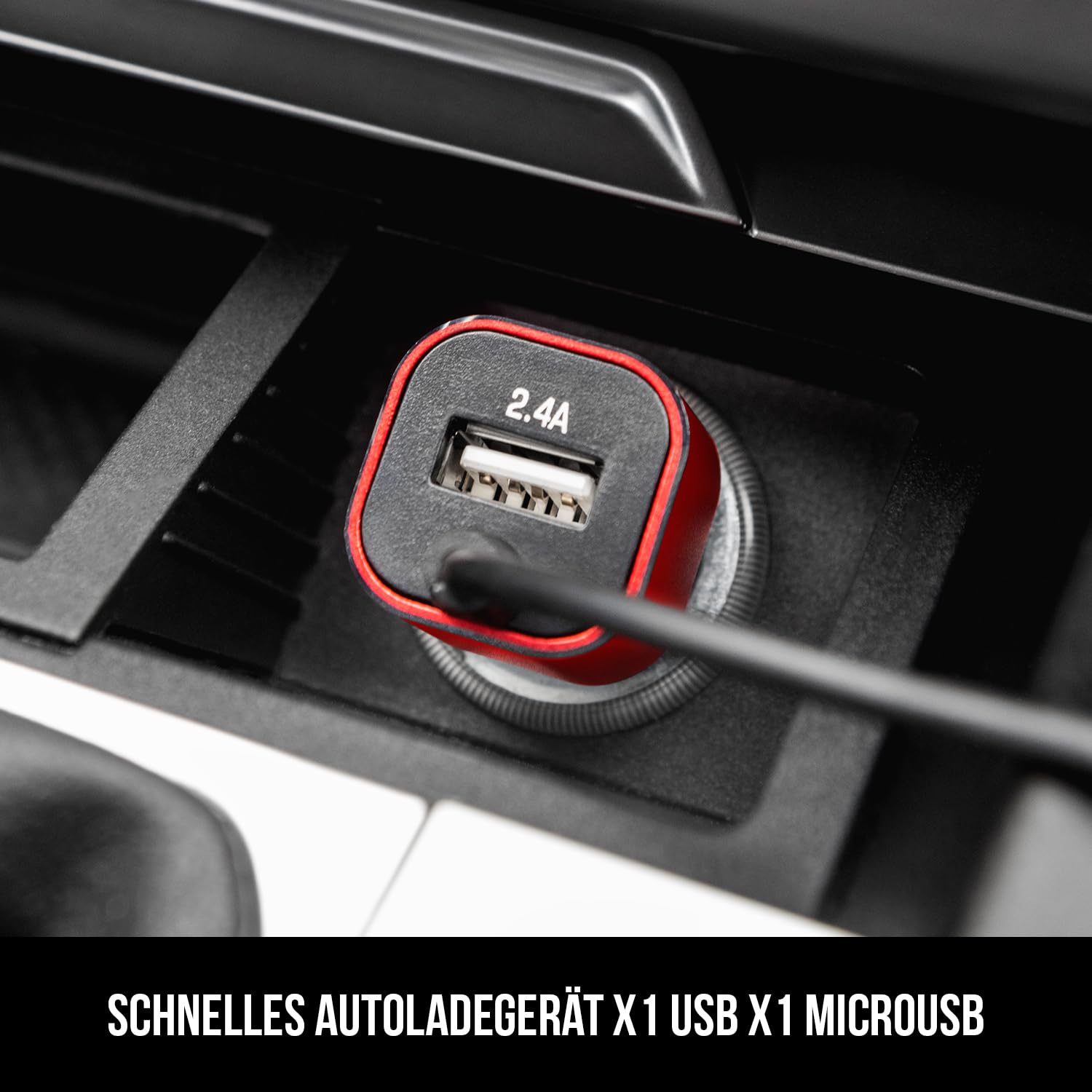Modecom CU2K-09 Kfz-Ladegerät Micro-USB schwarz Kabel