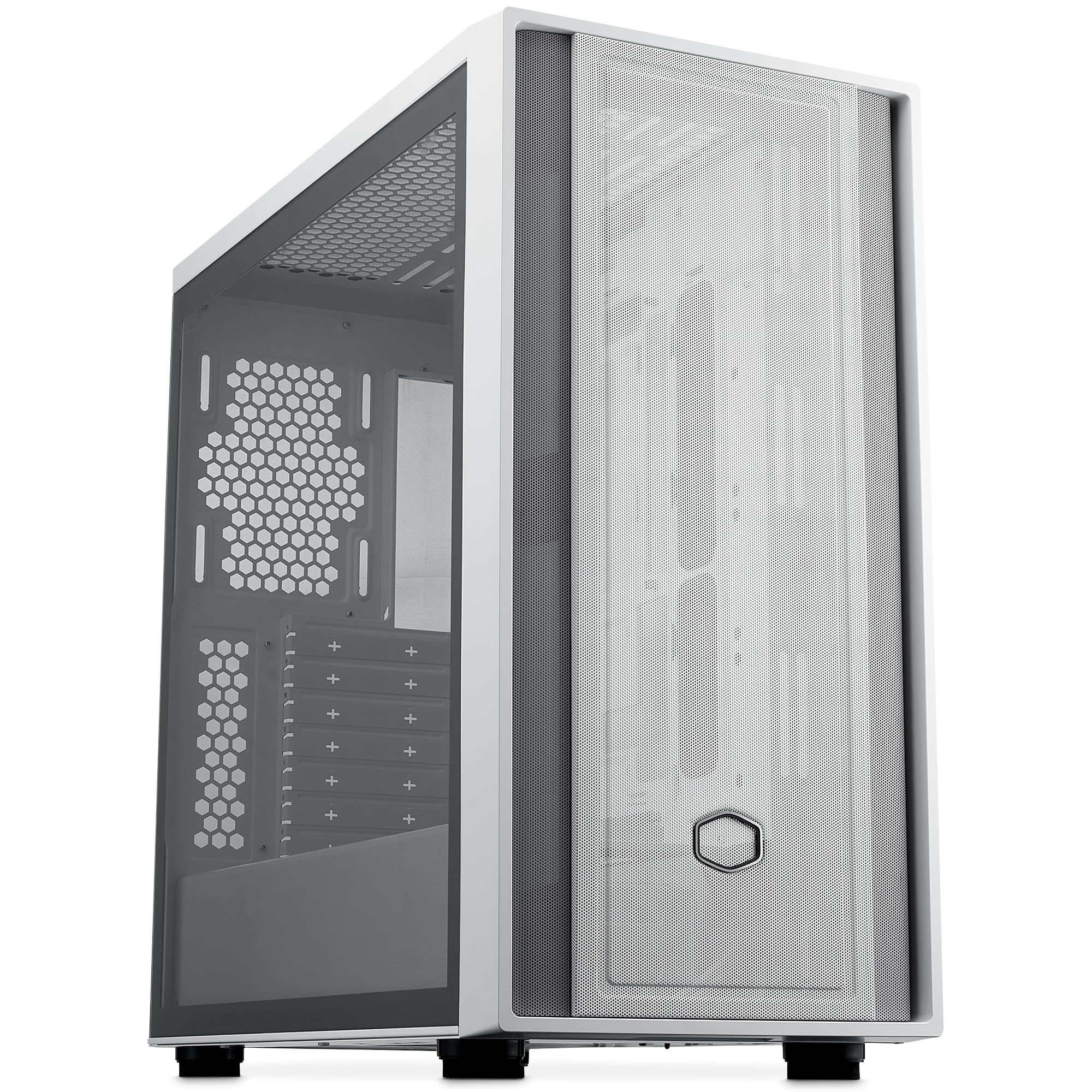 Cooler Master MasterBox 600 White Lite Mid-Tower E-ATX Glas